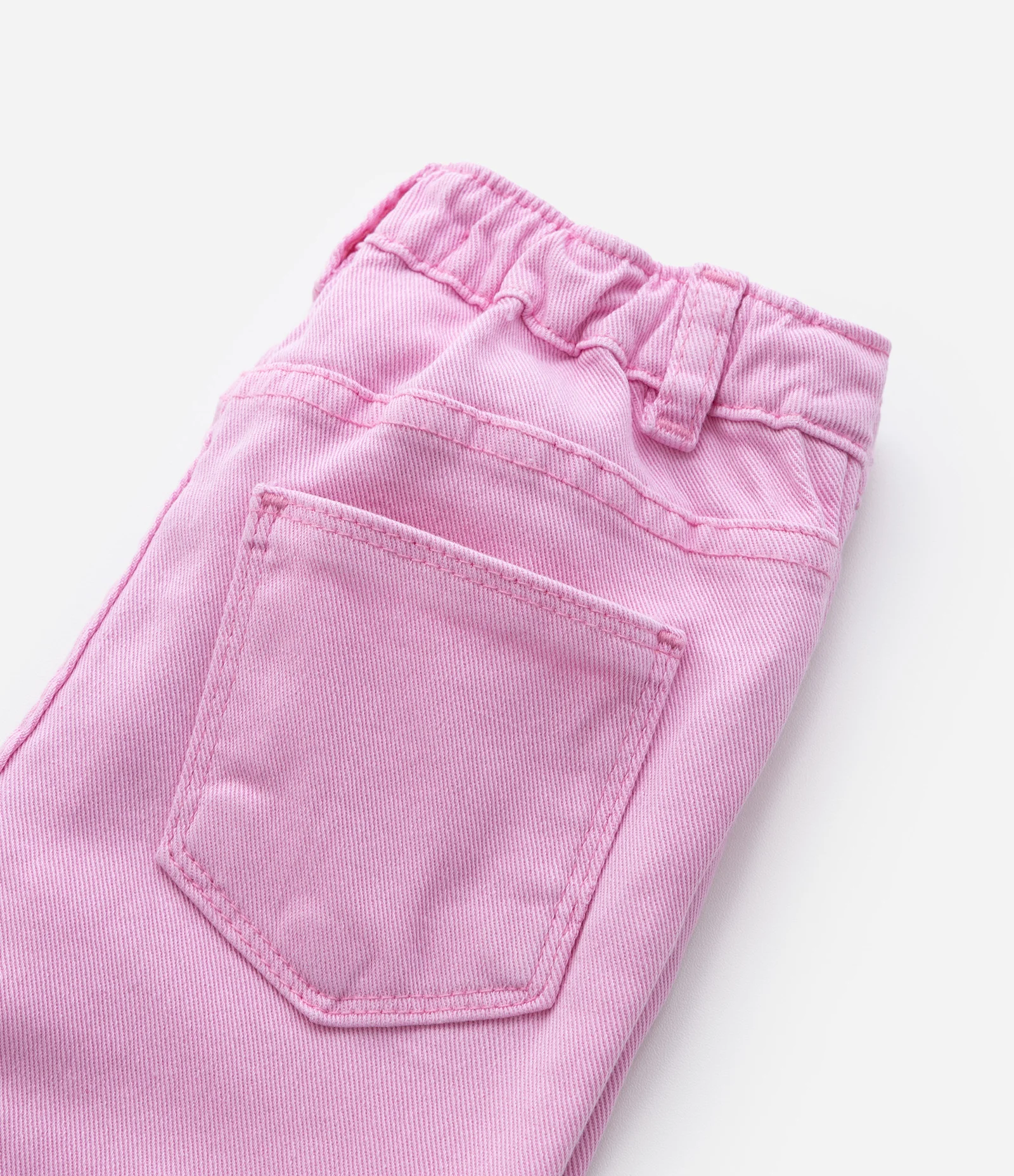 Calça Flare Infantil em Sarja com Botões - Tam 1 a 5 Anos Rosa 6