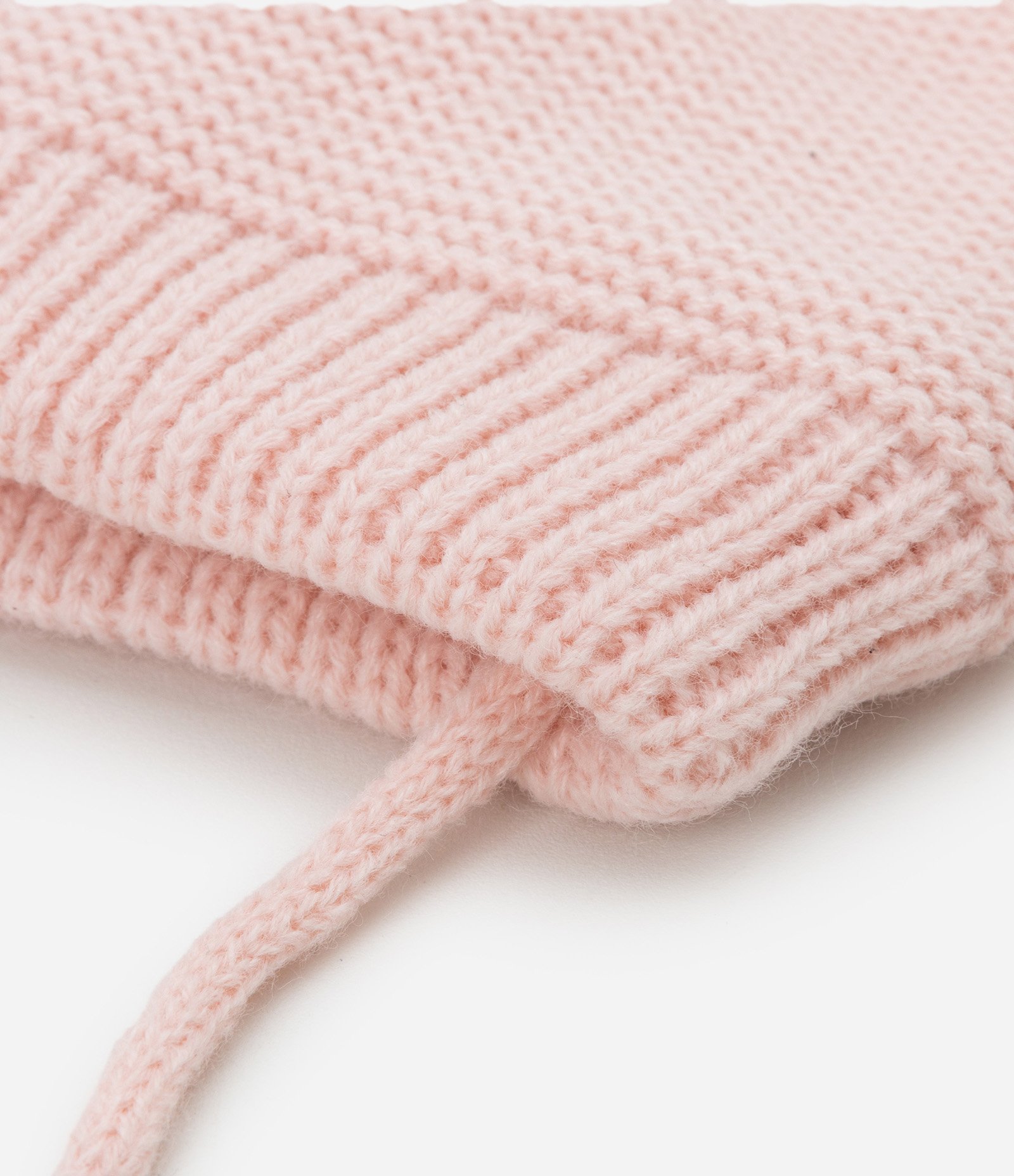 Touca Infantil com Pompons e Cordinha - Tam 0 a 12 meses Rosa 2