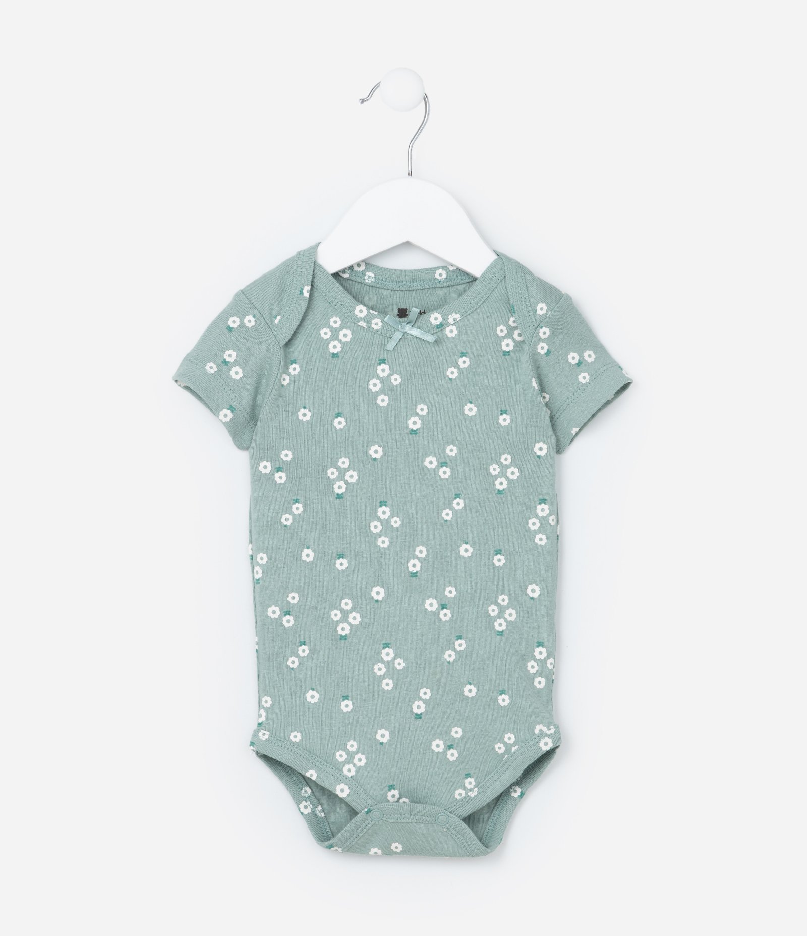 Body Infantil com Estampa Floralzinha - Tam RN a 18 meses Verde 1