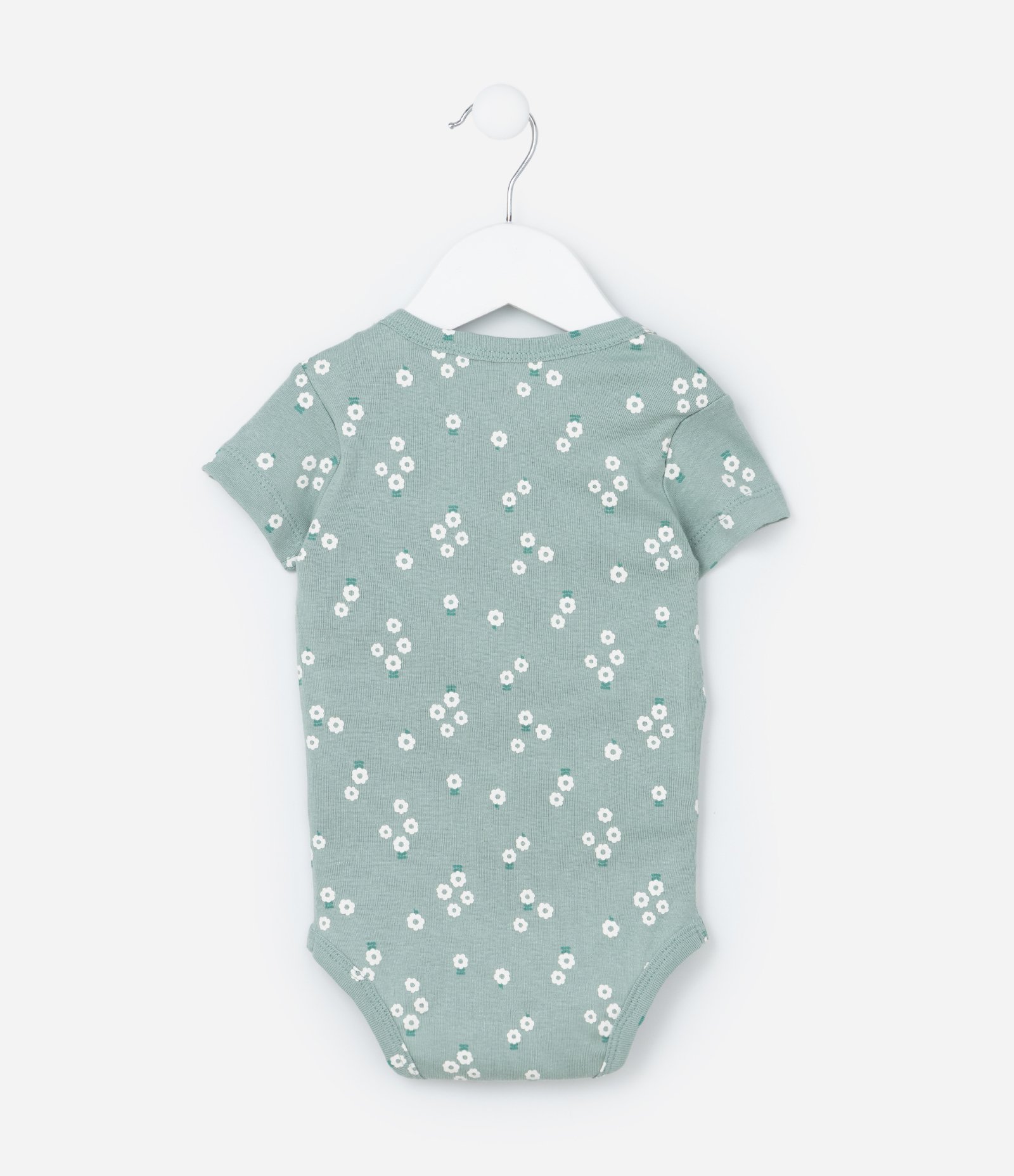 Body Infantil com Estampa Floralzinha - Tam RN a 18 meses Verde 2