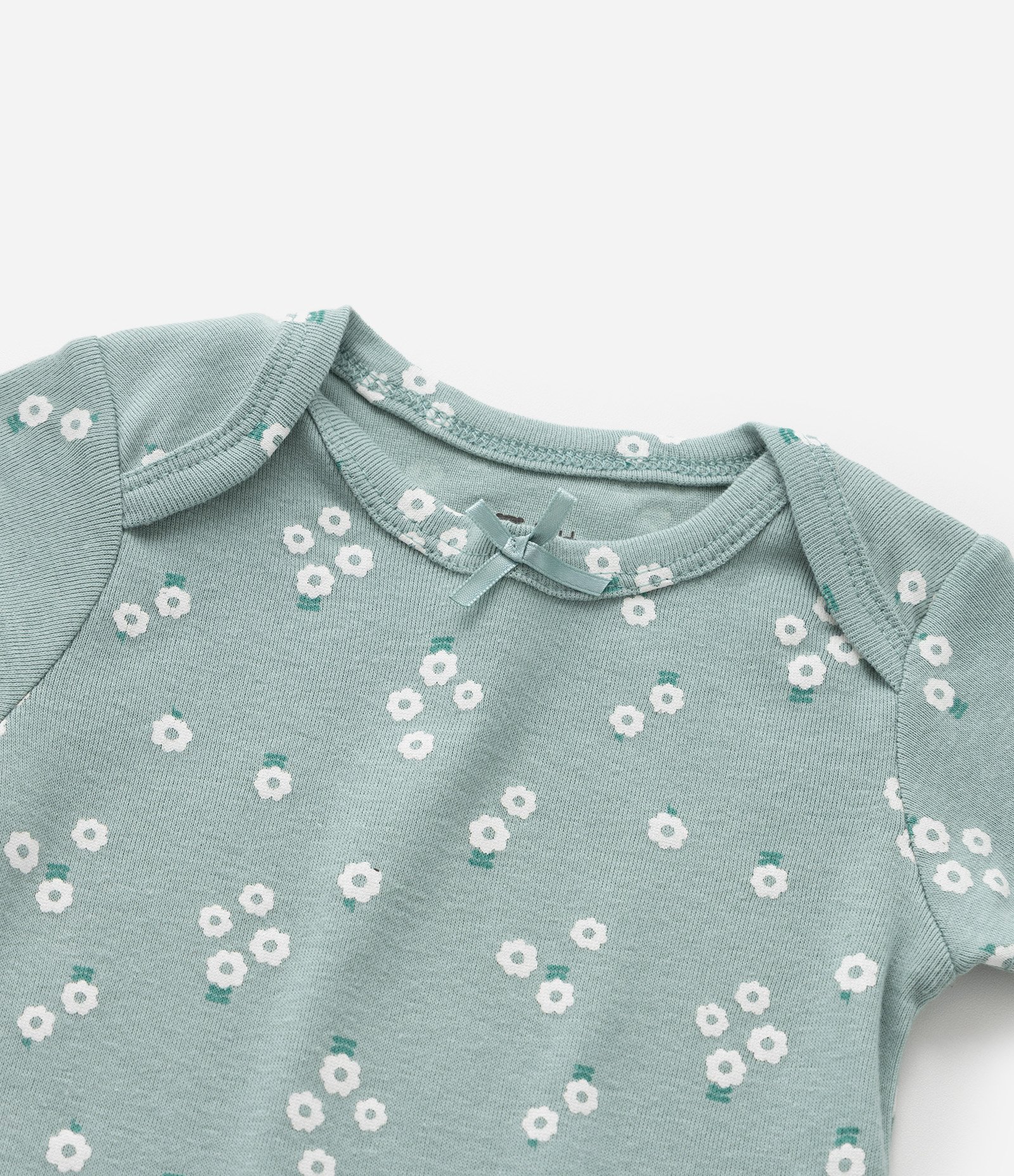 Body Infantil com Estampa Floralzinha - Tam RN a 18 meses Verde 6