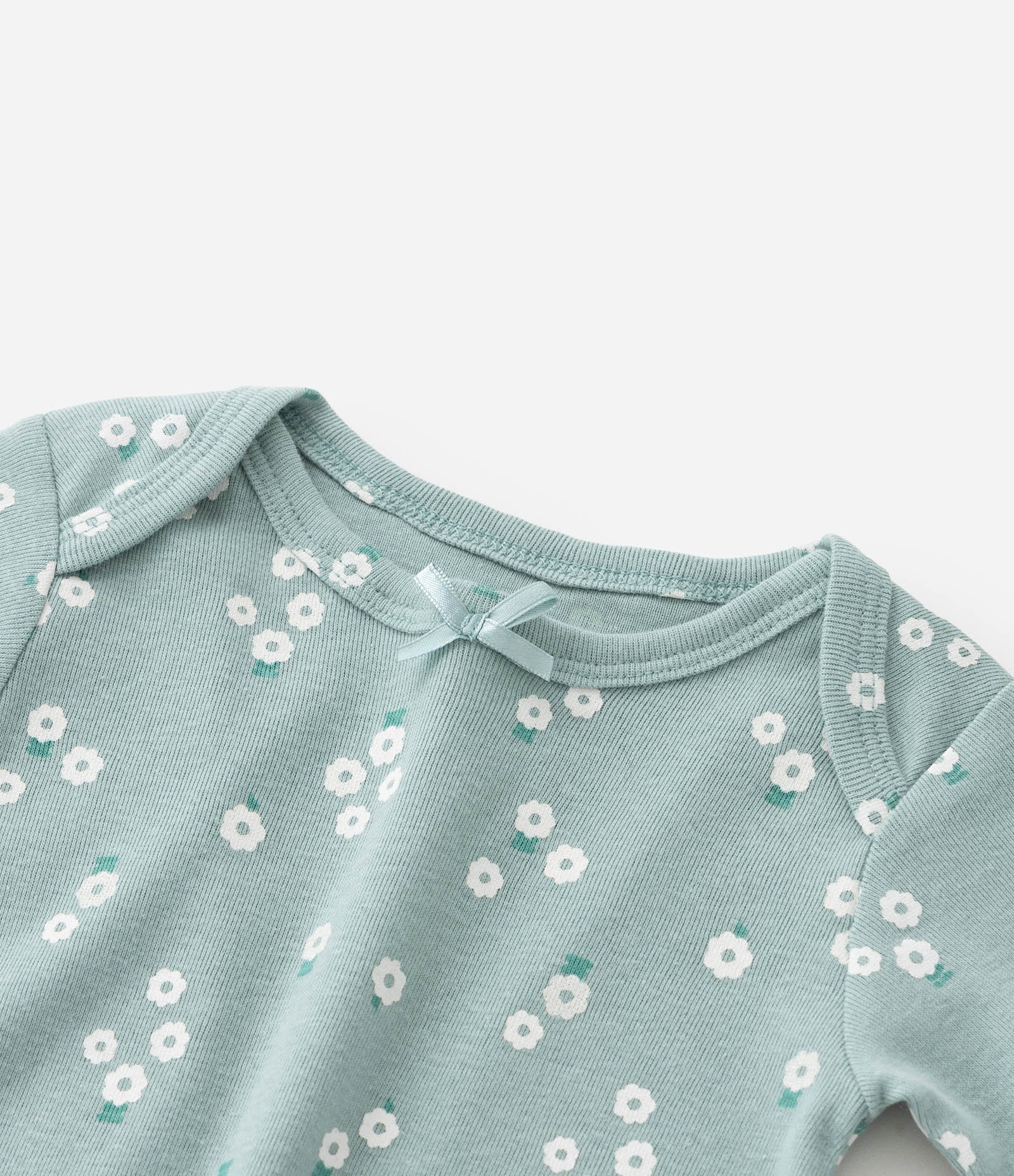 Body Infantil com Estampa Floralzinha - Tam RN a 18 meses Verde 6