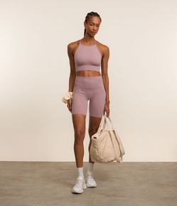 Bermuda Esportiva com Textura Canelada sem Costura