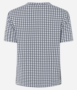 Blusa de Pijama em Viscose com Estampa Xadrez