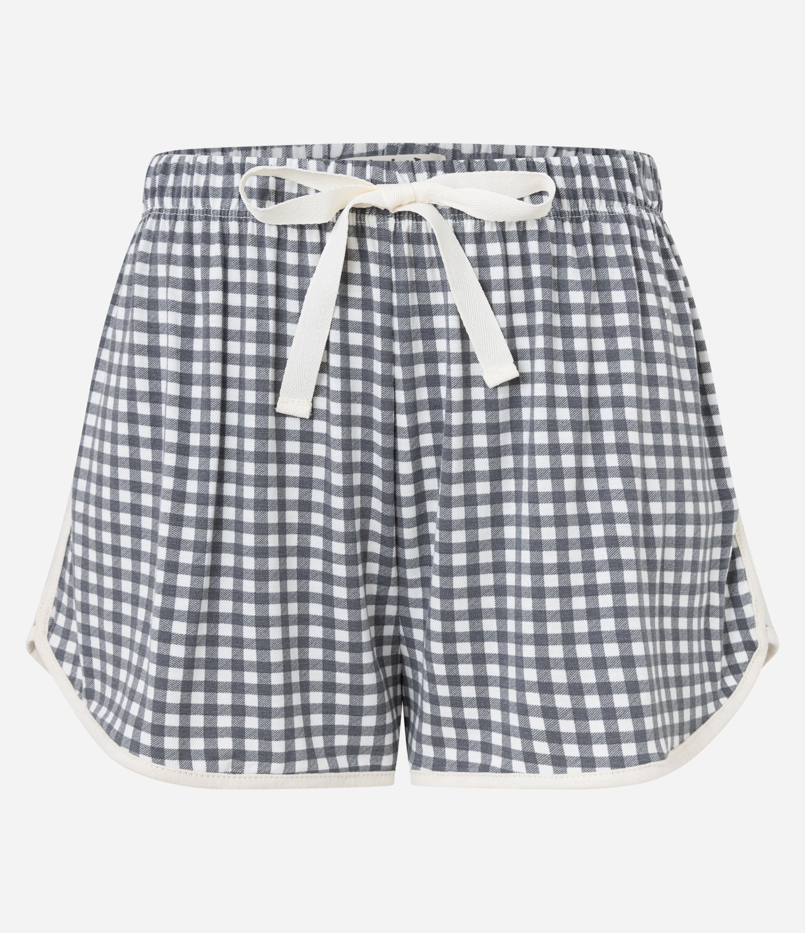Short de Pijama em Viscose Xadrez Cinza 5