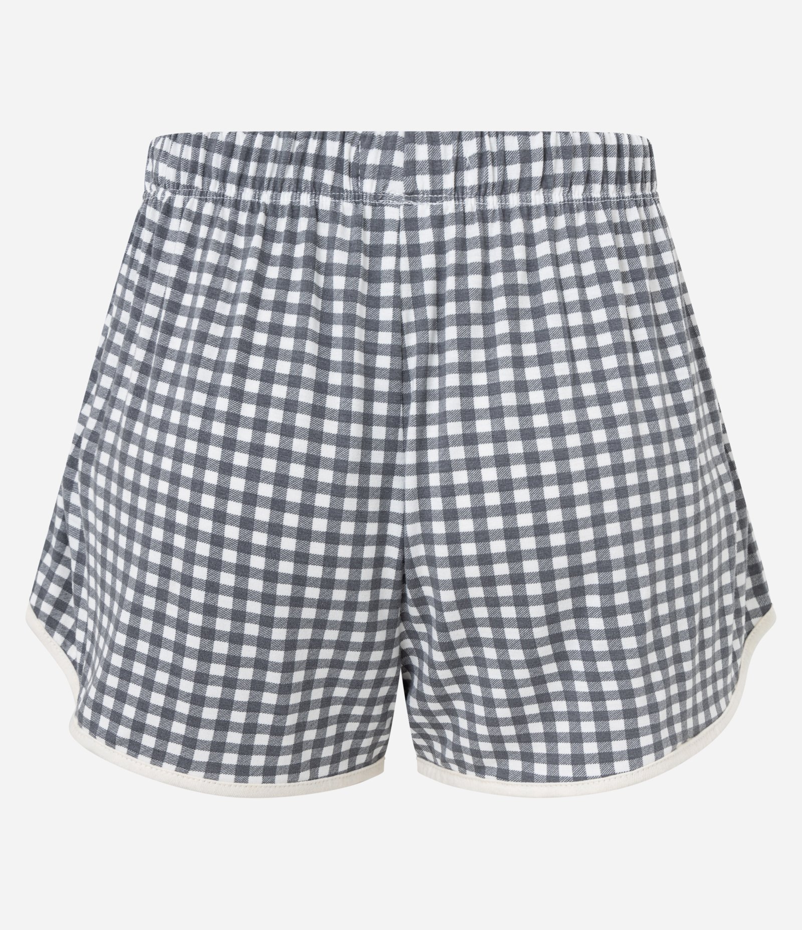 Short de Pijama em Viscose Xadrez Cinza 6