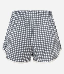 Short de Pijama em Viscose Xadrez