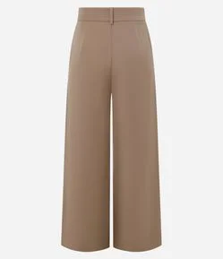 Calça Pantalona em Alfaiataria com Pregas