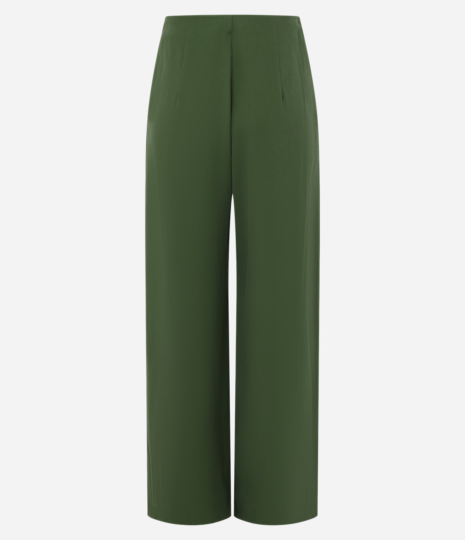 Calça Pantalona em Viscolinho com Pregas Verde 6