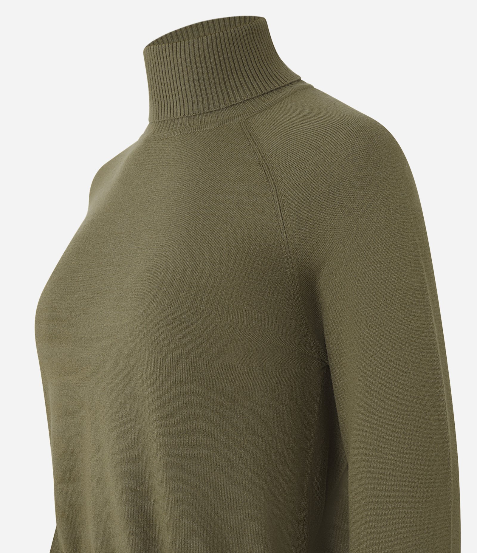 Blusa em Tricô com Gola Alta e Manga Longa Verde 5