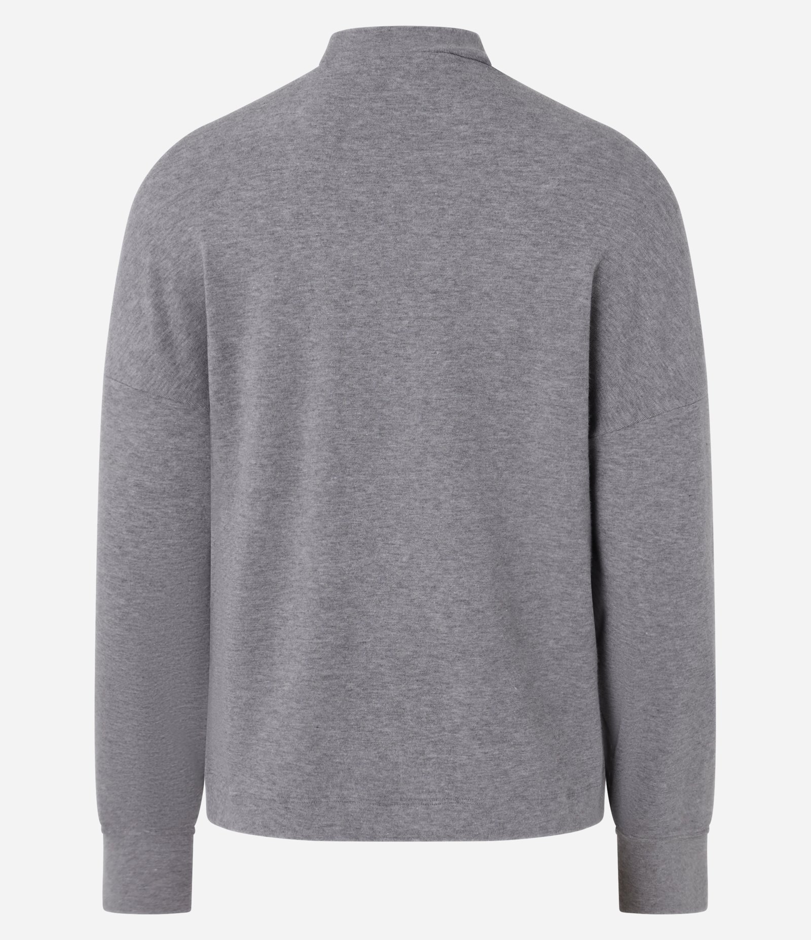 Casaco em Moletom com Malha Brushed Cinza 6