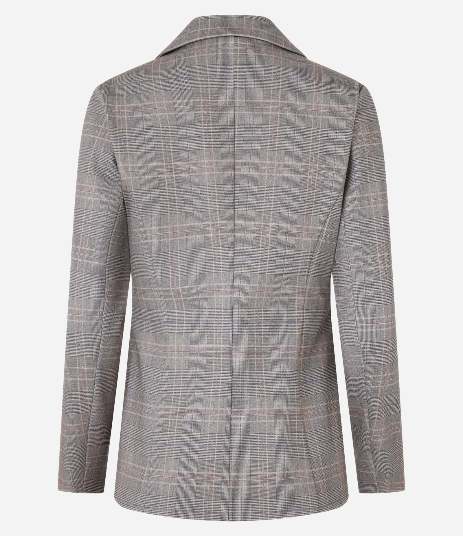 Blazer Acintura em Ponto Roma Xadrez com Botão Único Cinza 7