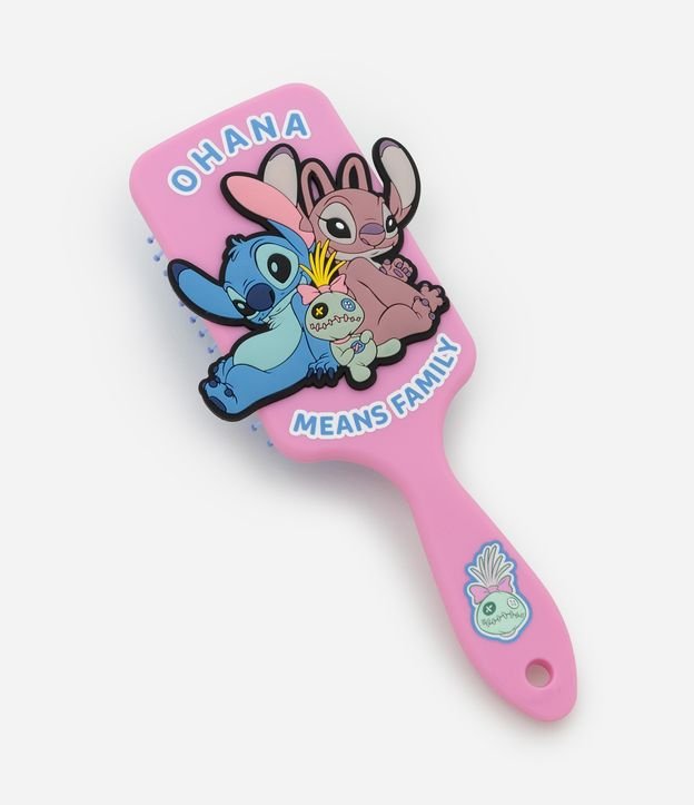 Escova de Cabelo Infantil Angel e Stitch