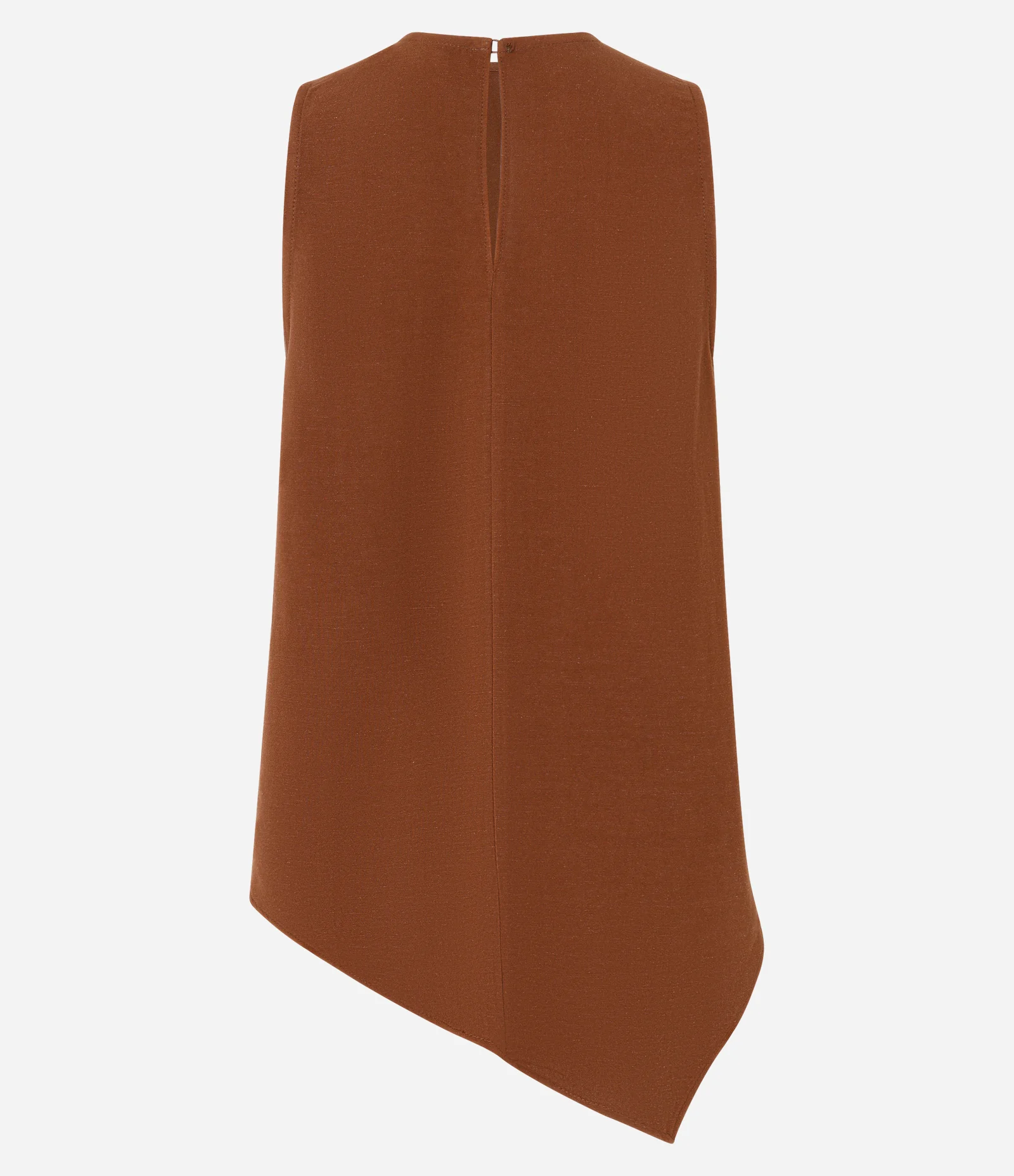 Blusa em Viscolinho com Barra Pontiaguda Marrom 6