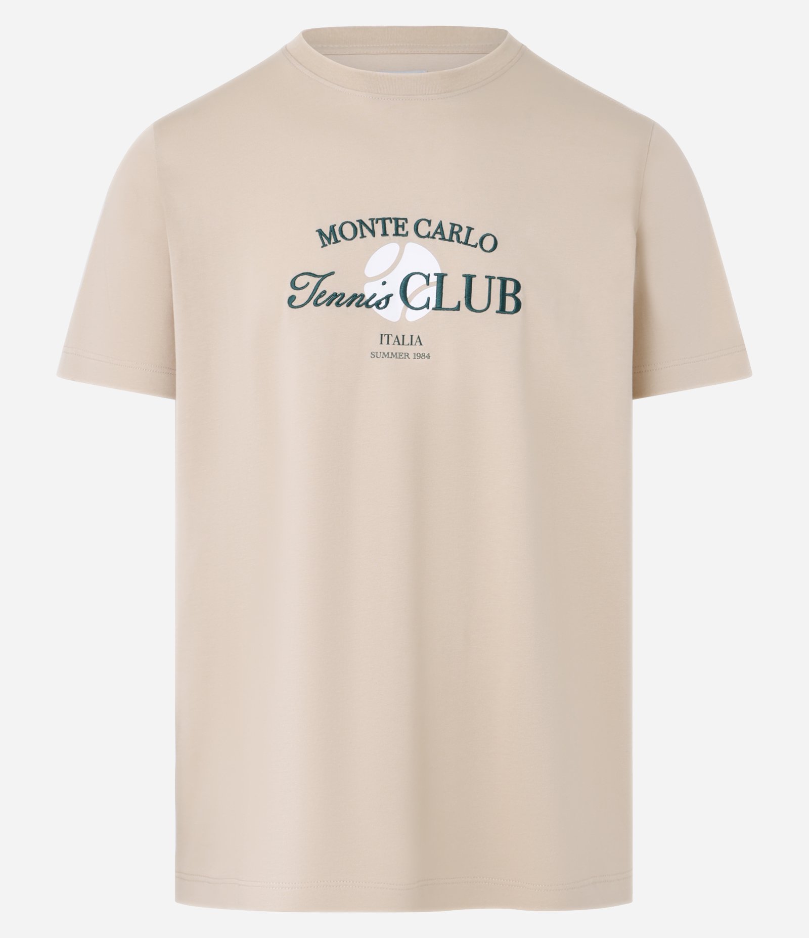 Camiseta em Algodão com Estampa Lettering Tennis Club Bege 5