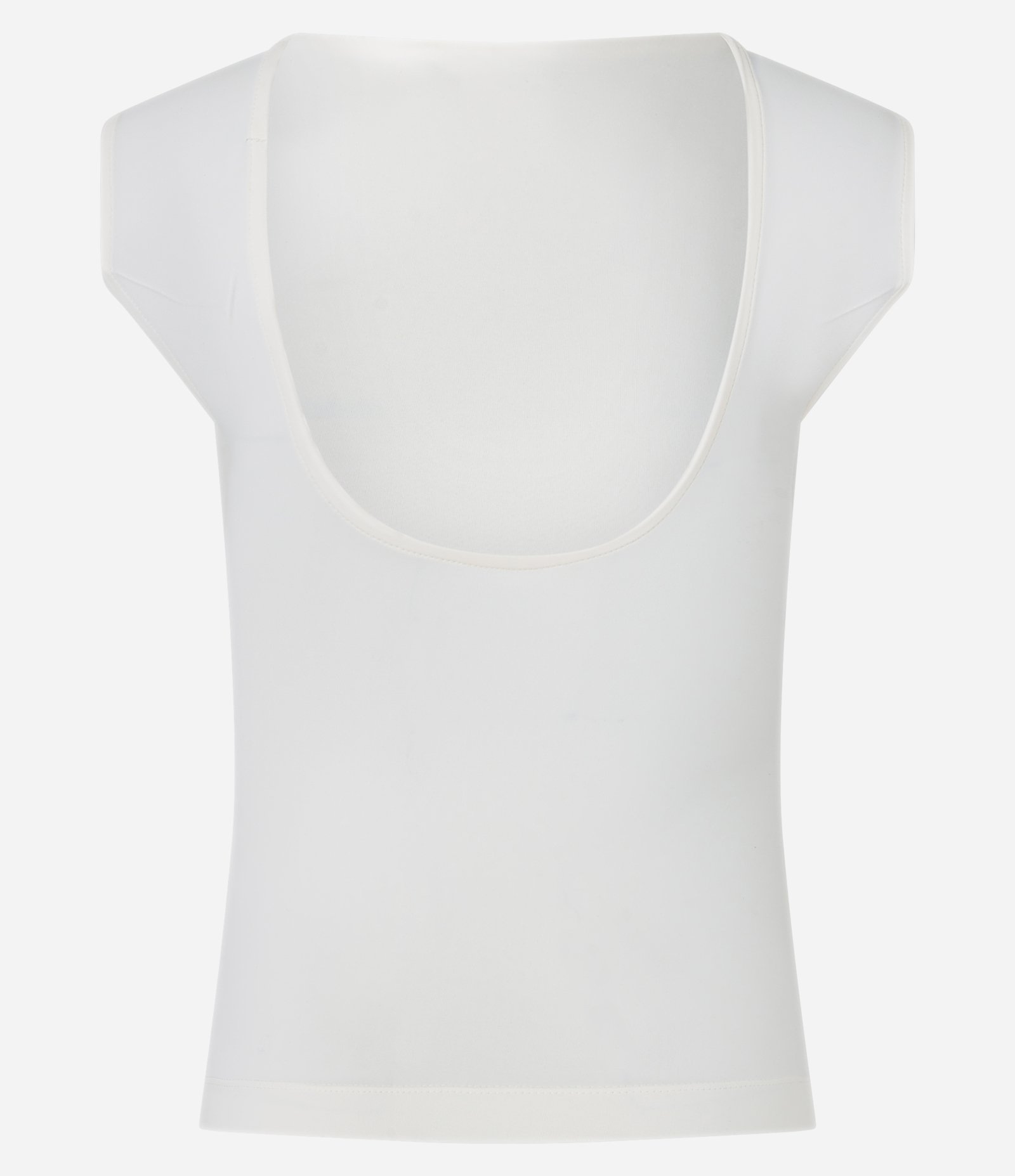Blusa Sem Manga em Poliamida com Costas Decotadas Branco 7