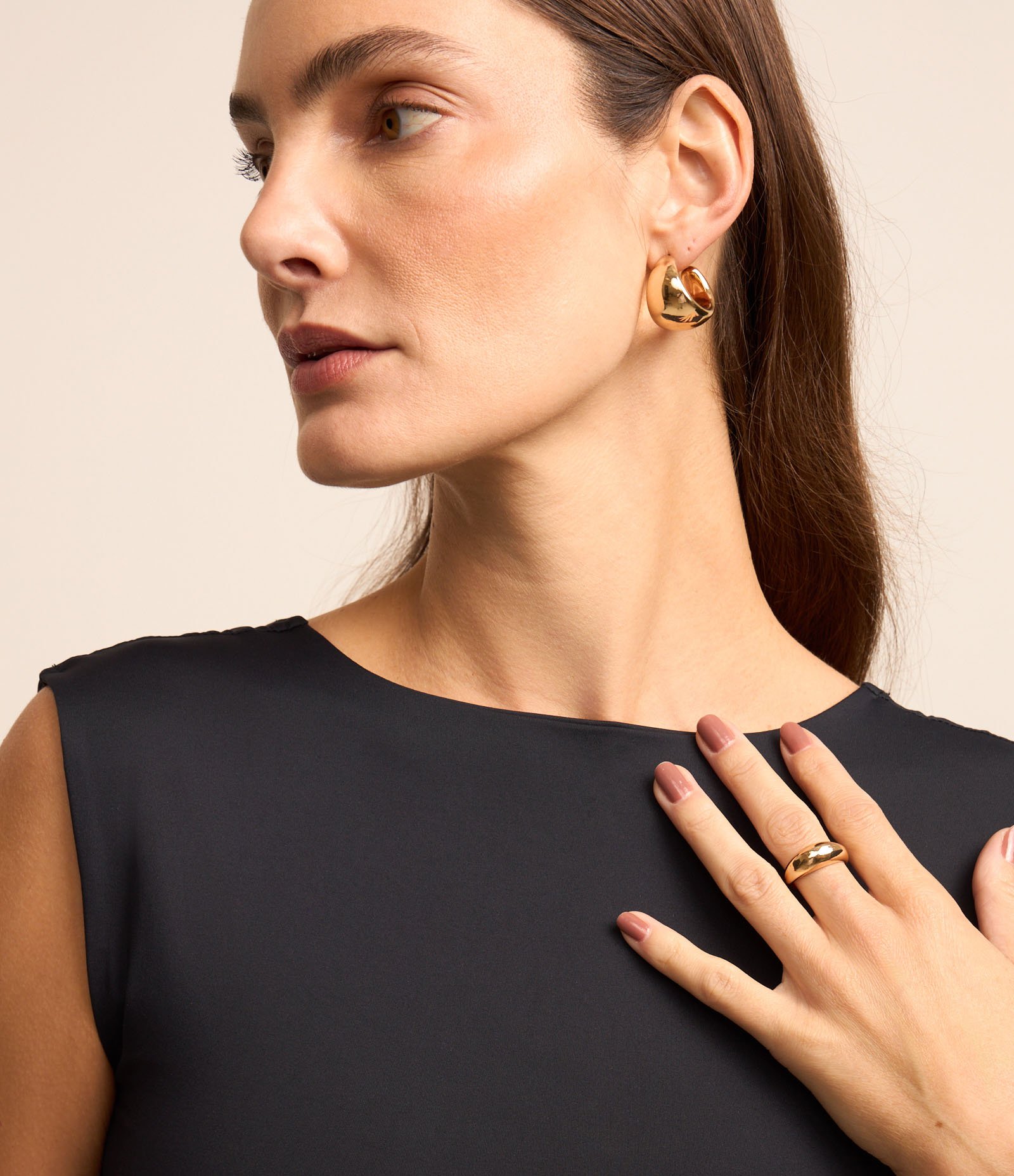 Blusa Sem Manga em Poliamida com Costas Decotadas Preto 3