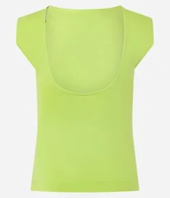 Blusa Sem Manga em Poliamida com Costas Decotadas