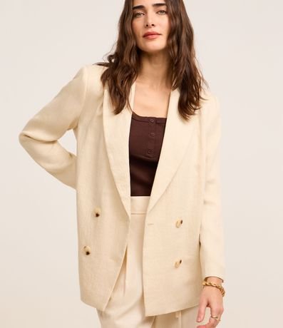 Blazer Oversized Alfaiatado em Viscose com Bolsos Blazer Oversized Alfaiatado em Viscose com Bolsos