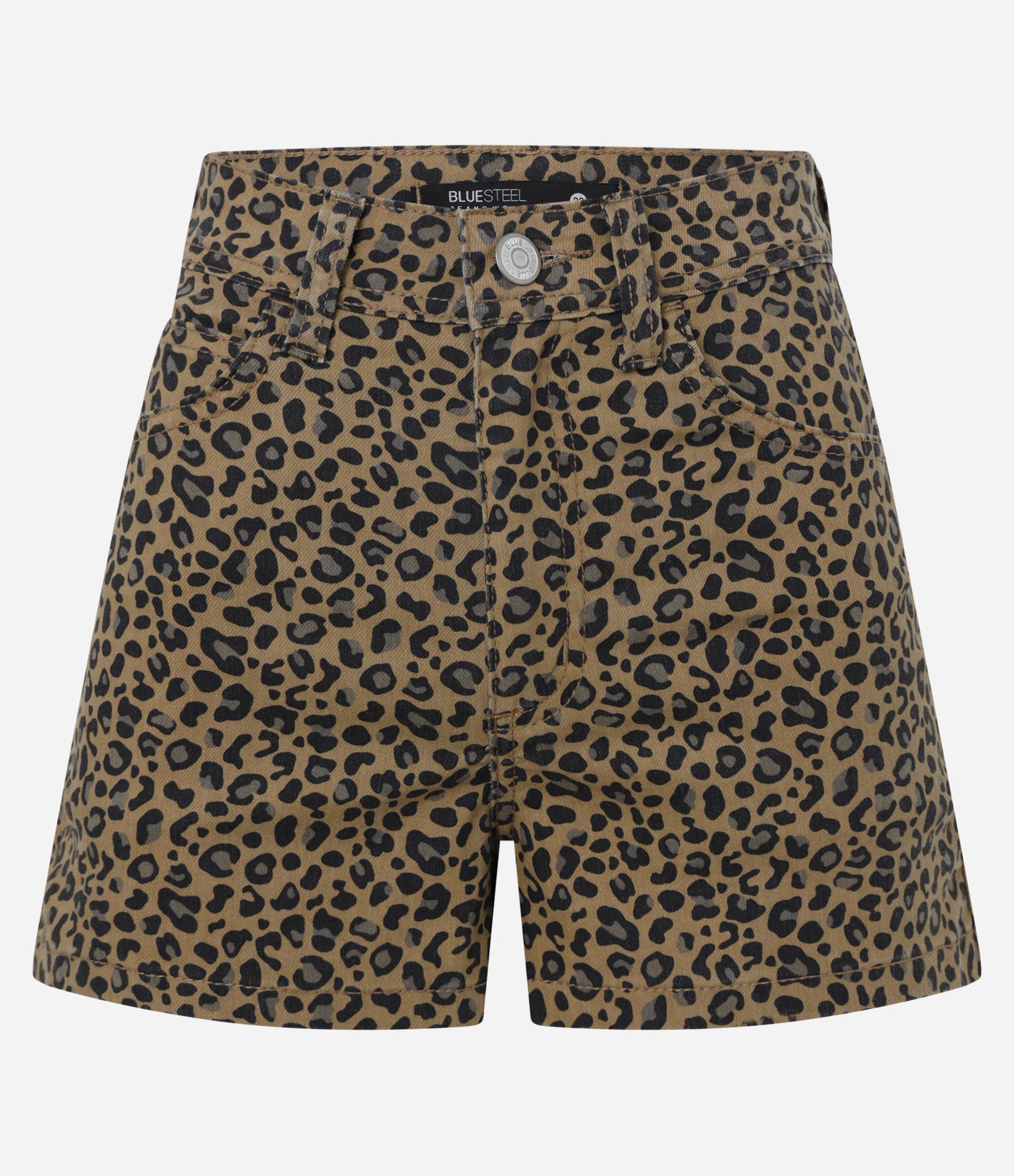 Short Hot Pants em Sarja com Estampa Animal Print Oncinha Marrom 5