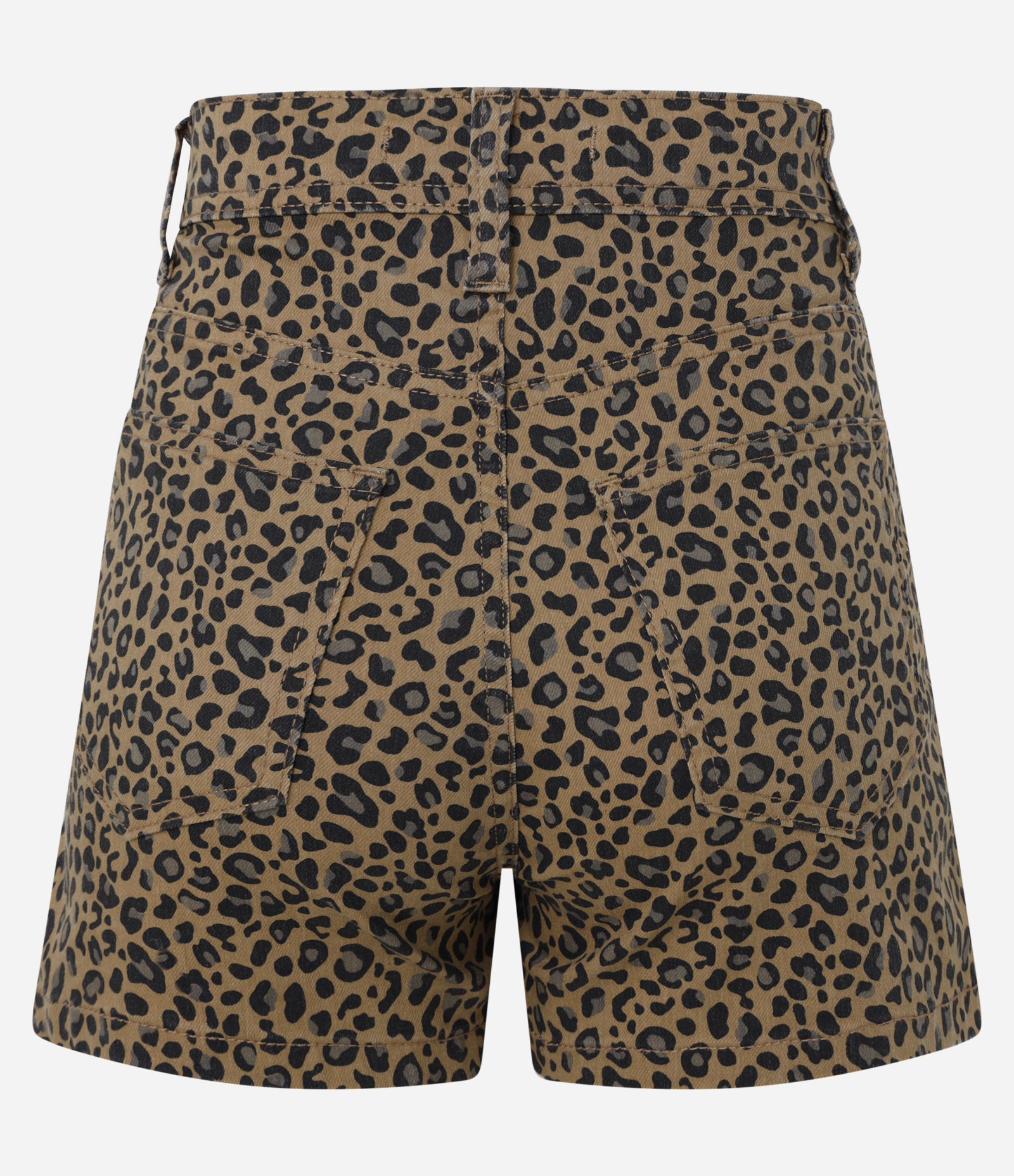 Short Hot Pants em Sarja com Estampa Animal Print Oncinha Marrom 6