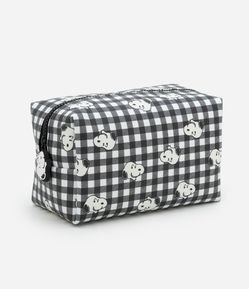 Nécessaire Retangular Média em PU Estampa Snoopy