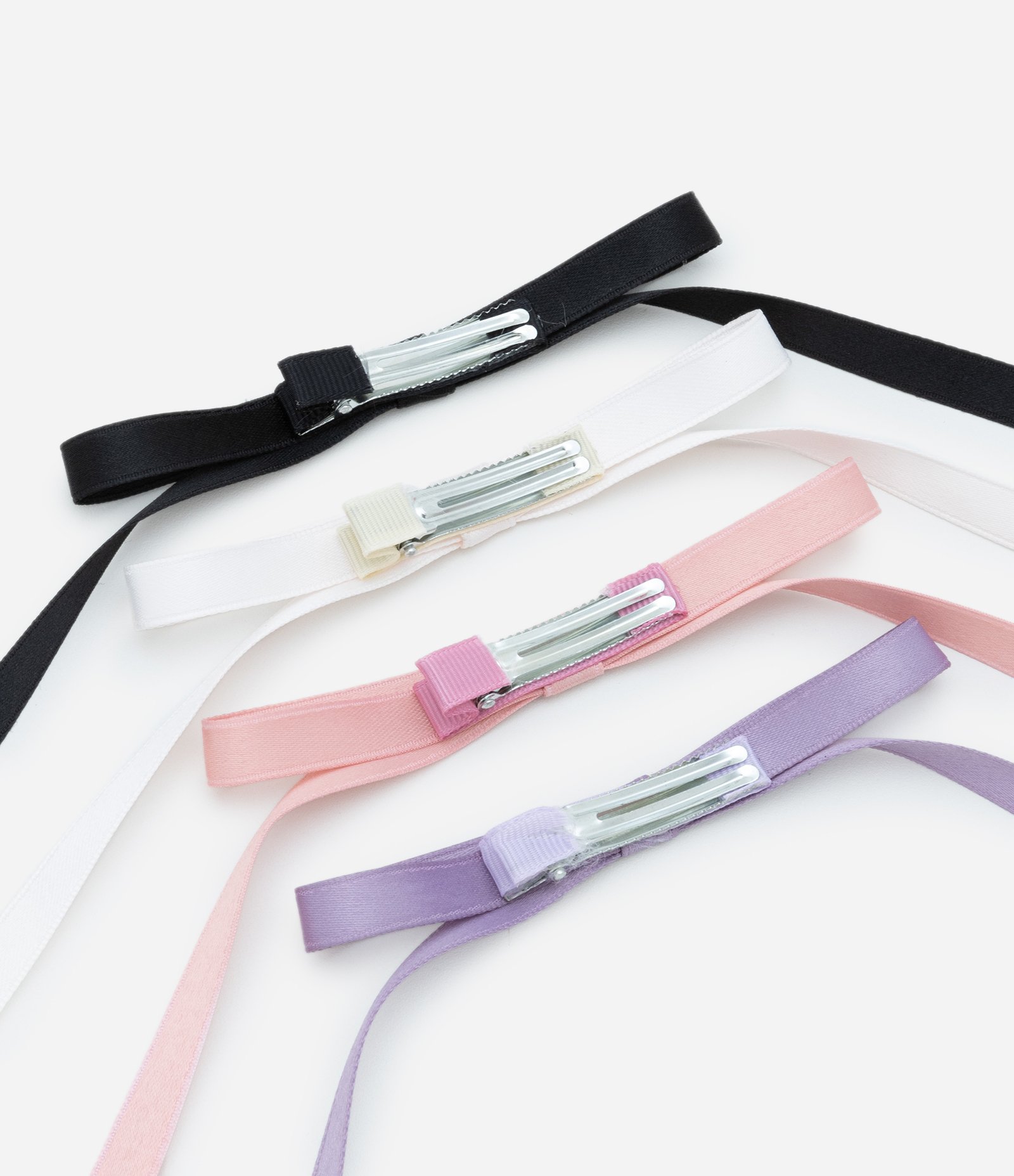 Kit 04 Presilhas de Cabelo Infantil em Formato de Laços - Tam Único Multicores 3