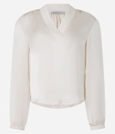 Blusa Acetinada com Decote V e Mangas Bufantes é ruim? Blusa Acetinada com Decote V e Mangas Bufantes é boa?