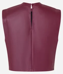 Blusa em PU com Abertura de Gota