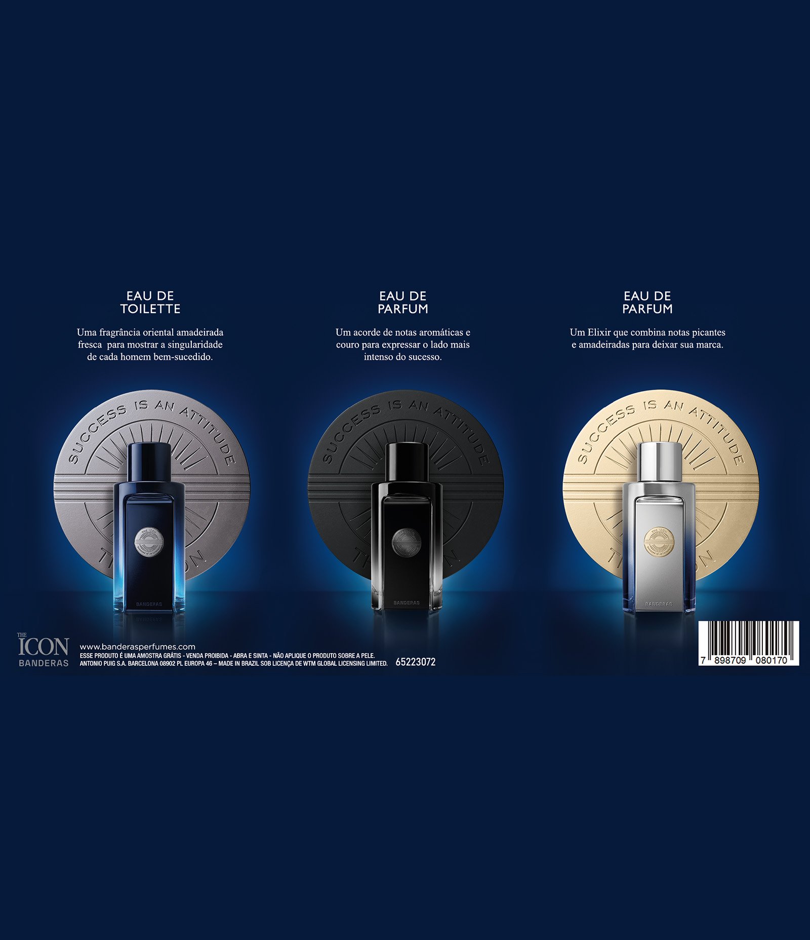 Brinde Cartao Perfumado Antonio Banderas Icon Man U 2