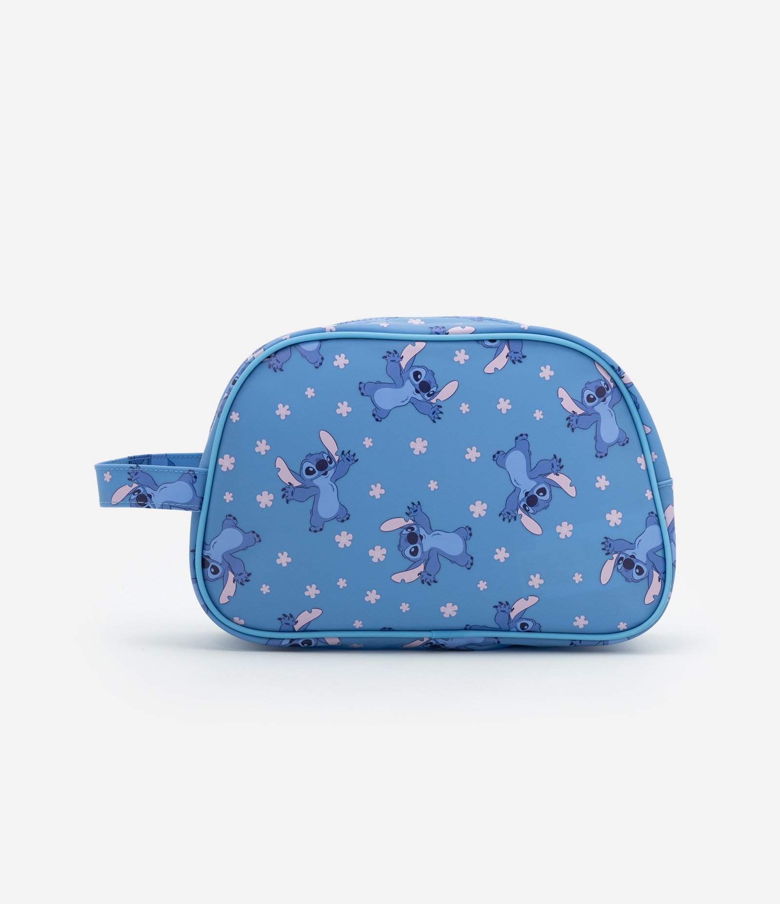 Nécessaire Retangular Grande com Fechamento em Zíper e Estampa Stitch Azul 3