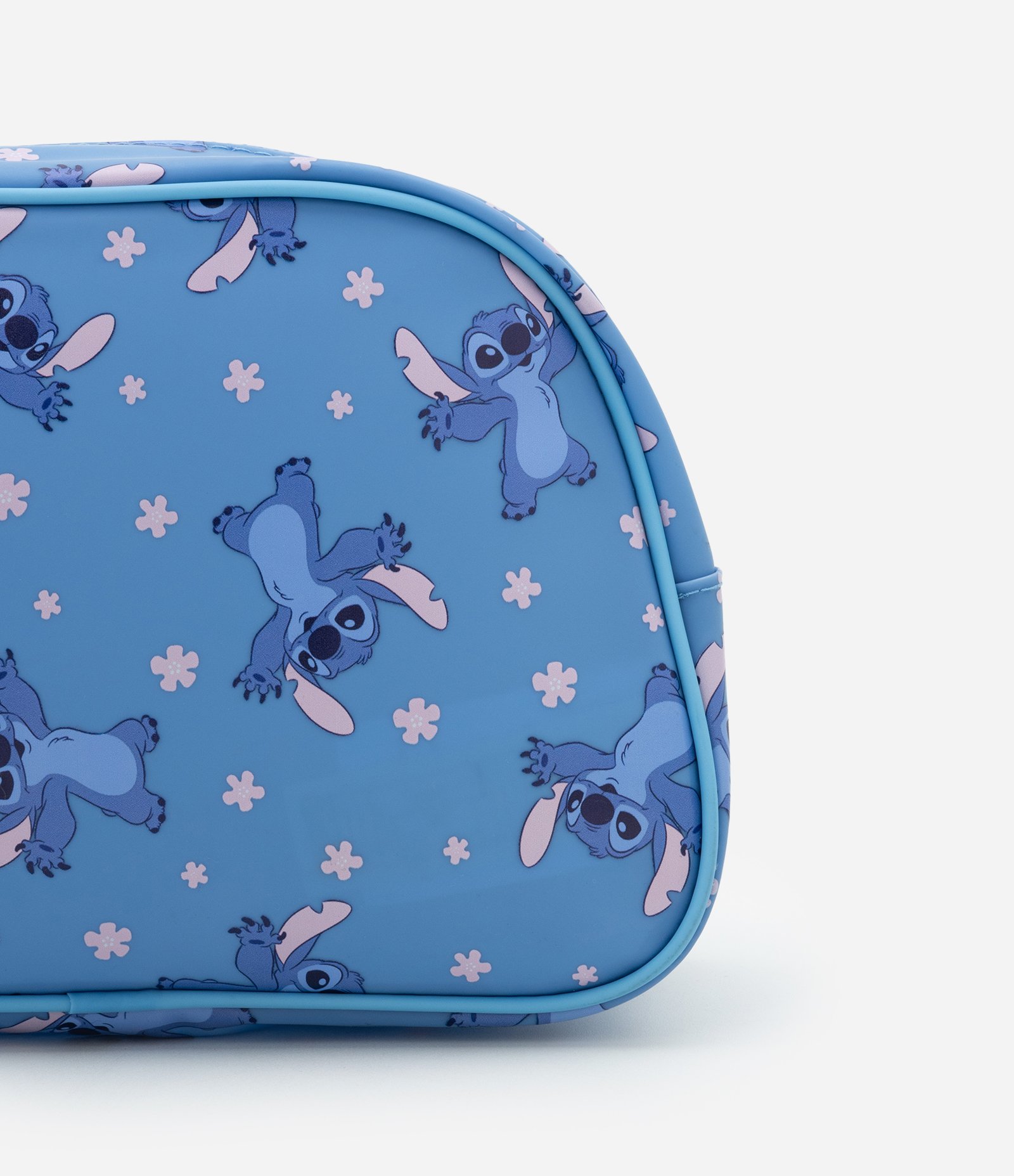 Nécessaire Retangular Grande com Fechamento em Zíper e Estampa Stitch Azul 5