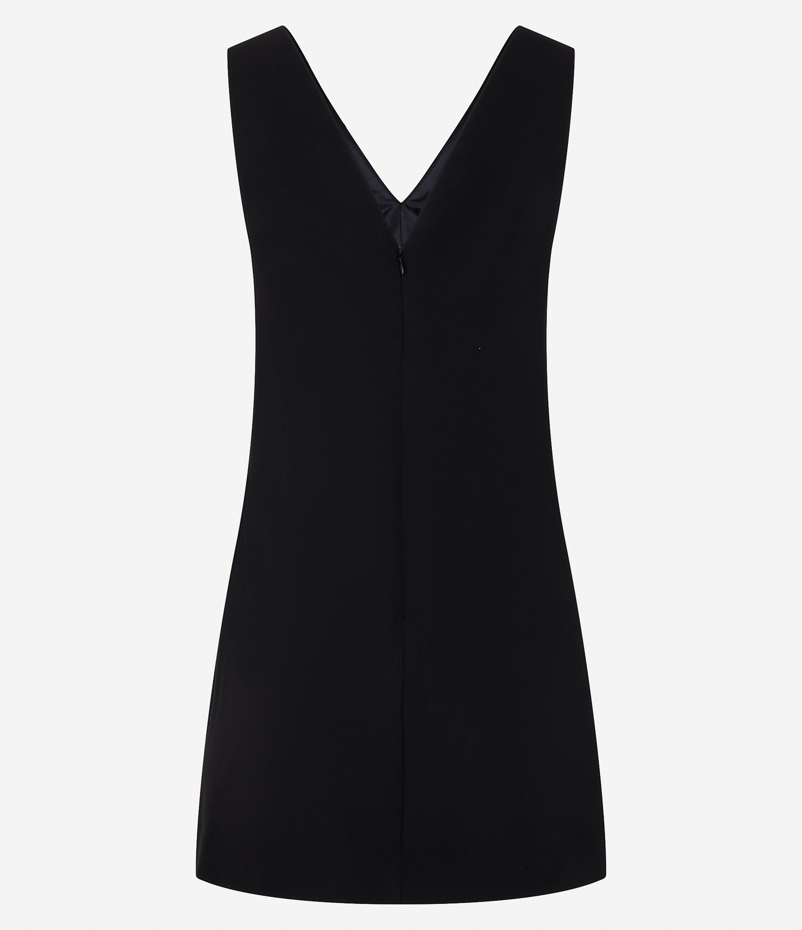 Vestido Curto em Crepe com Decote V Frente e Costas Preto 7