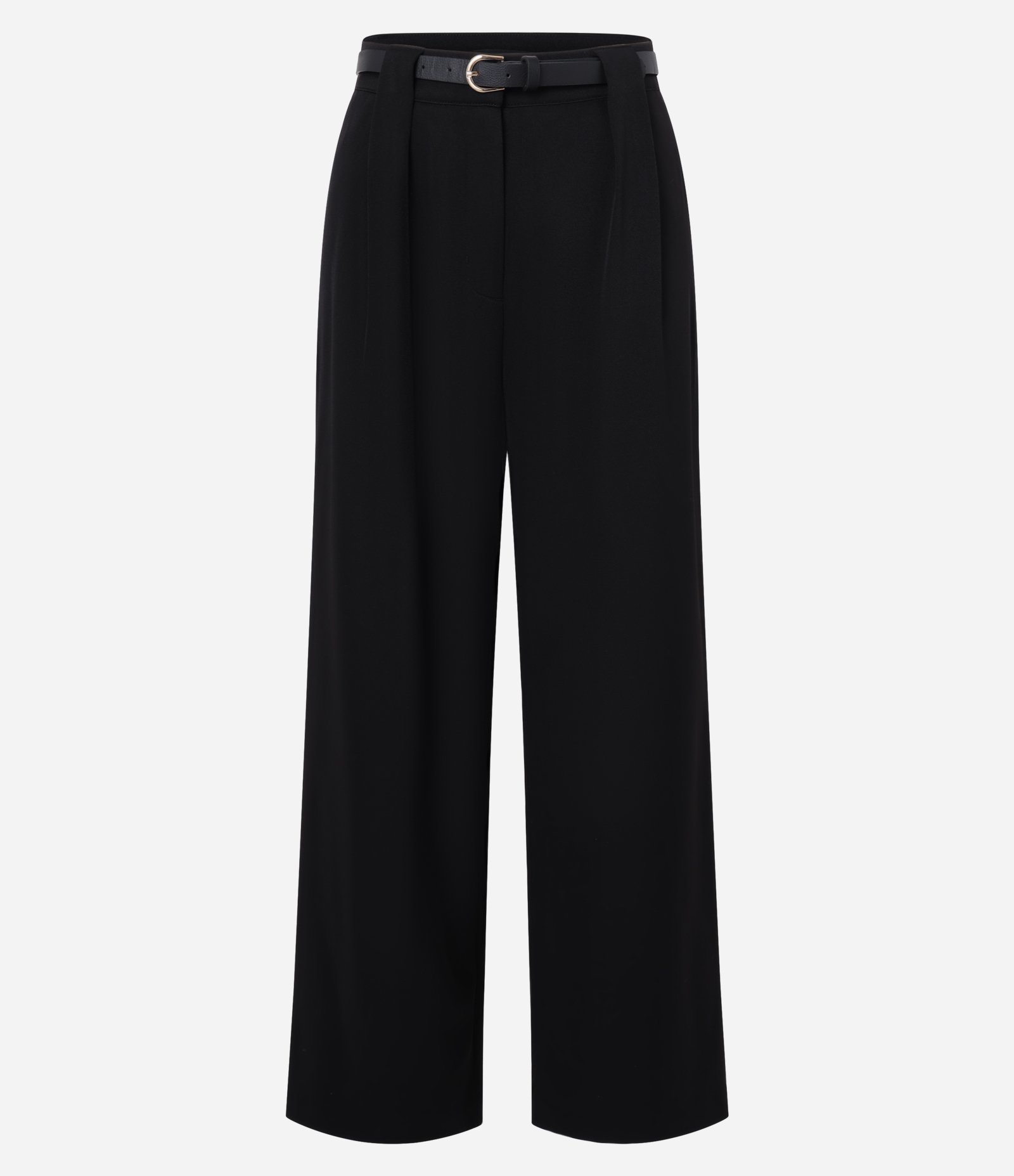 Calça Wide Leg Alfaiataria com Cintura Alta e Cinto Preto 6