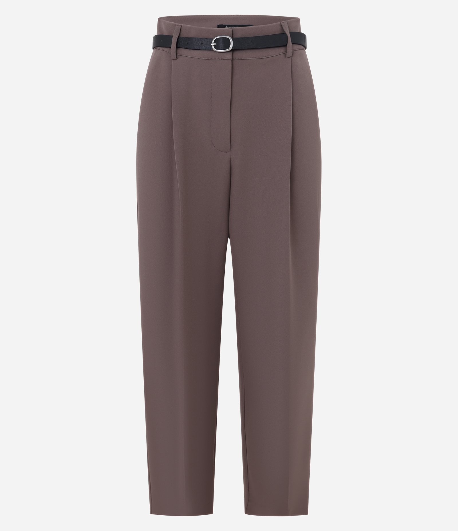 Calça Cenoura Alfaiatada com Cinto Fivela Marrom 5