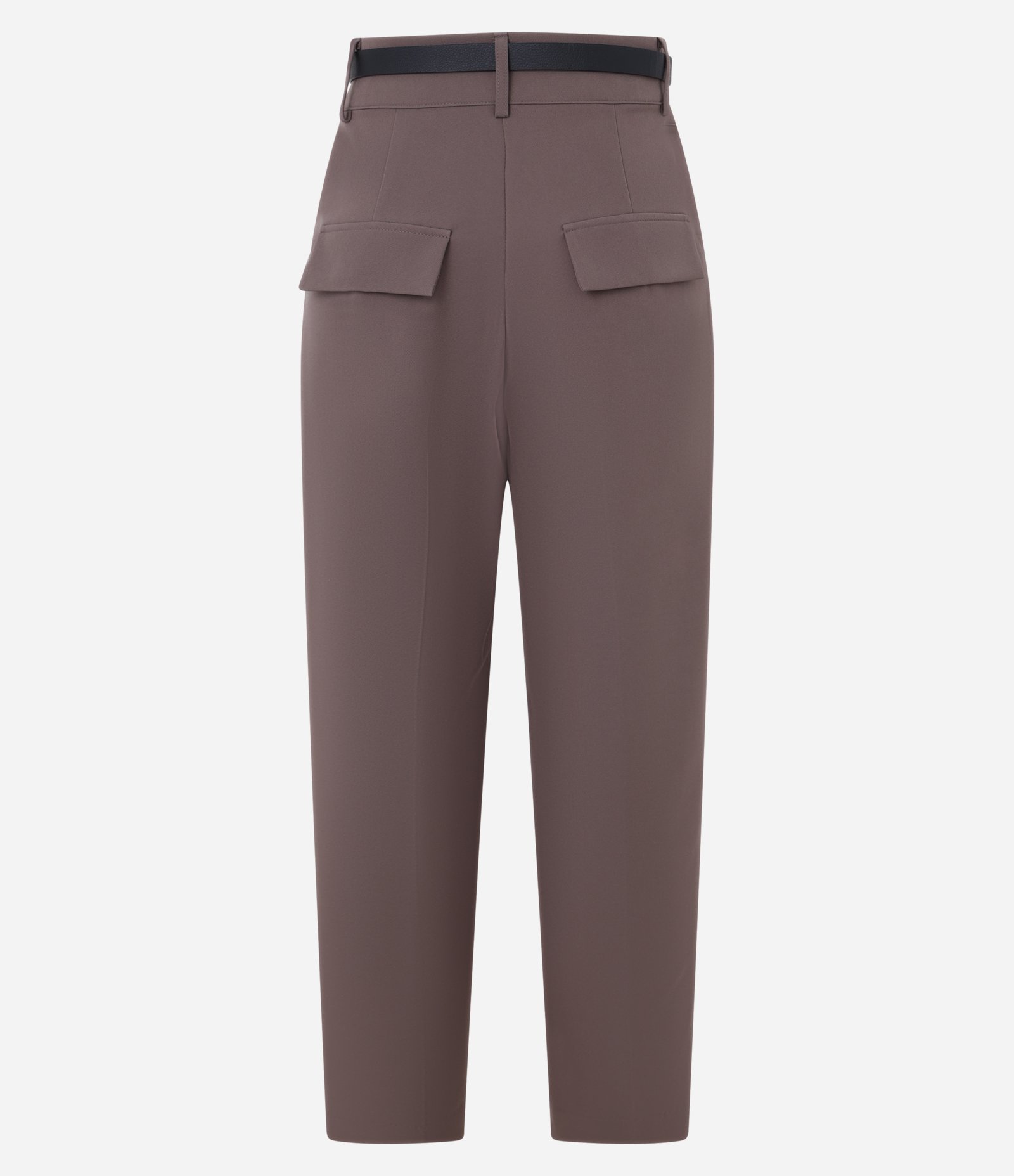 Calça Cenoura Alfaiatada com Cinto Fivela Marrom 6