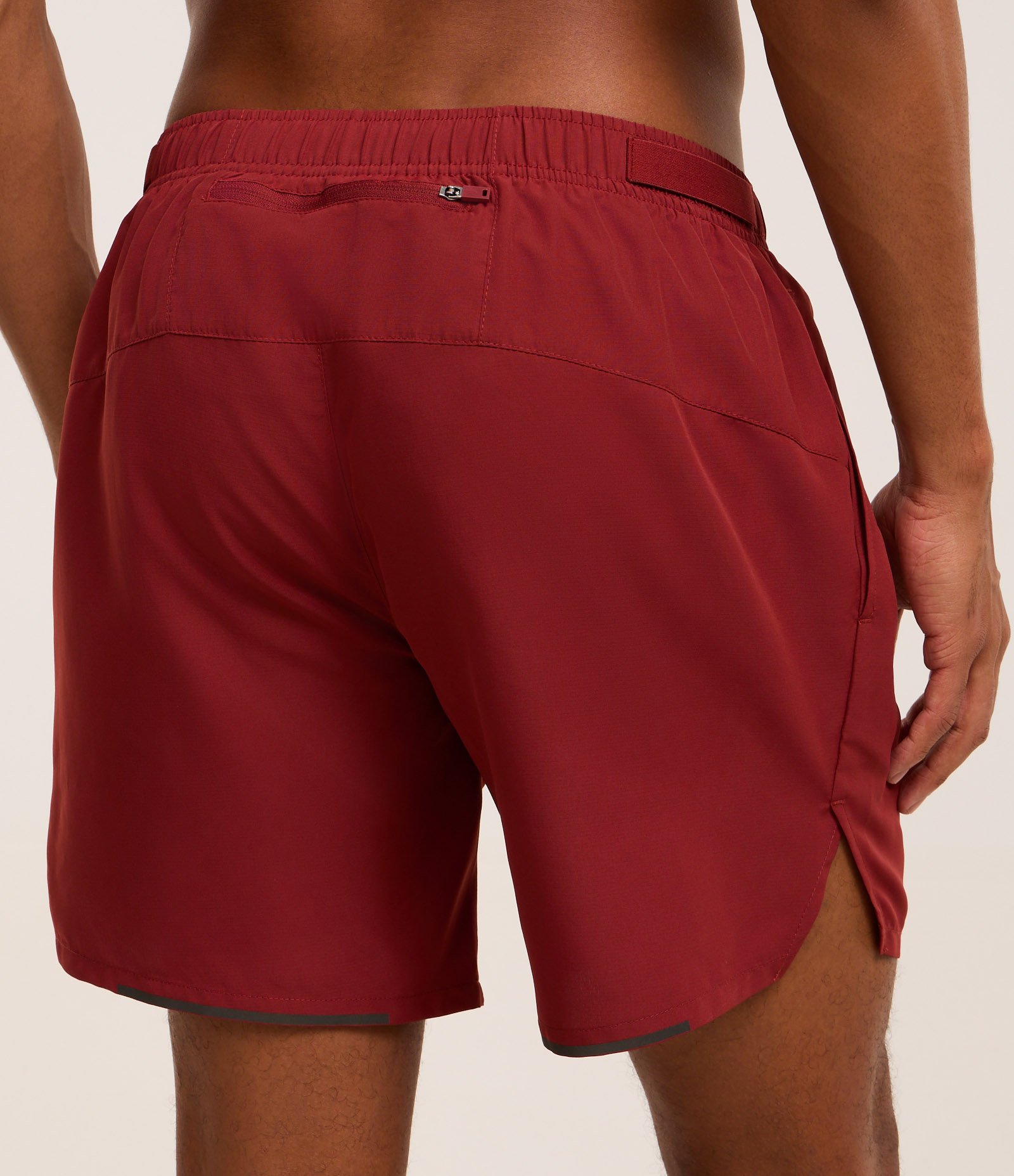 Bermuda Esportiva com Cós Elástico Vermelho Borgonha 6