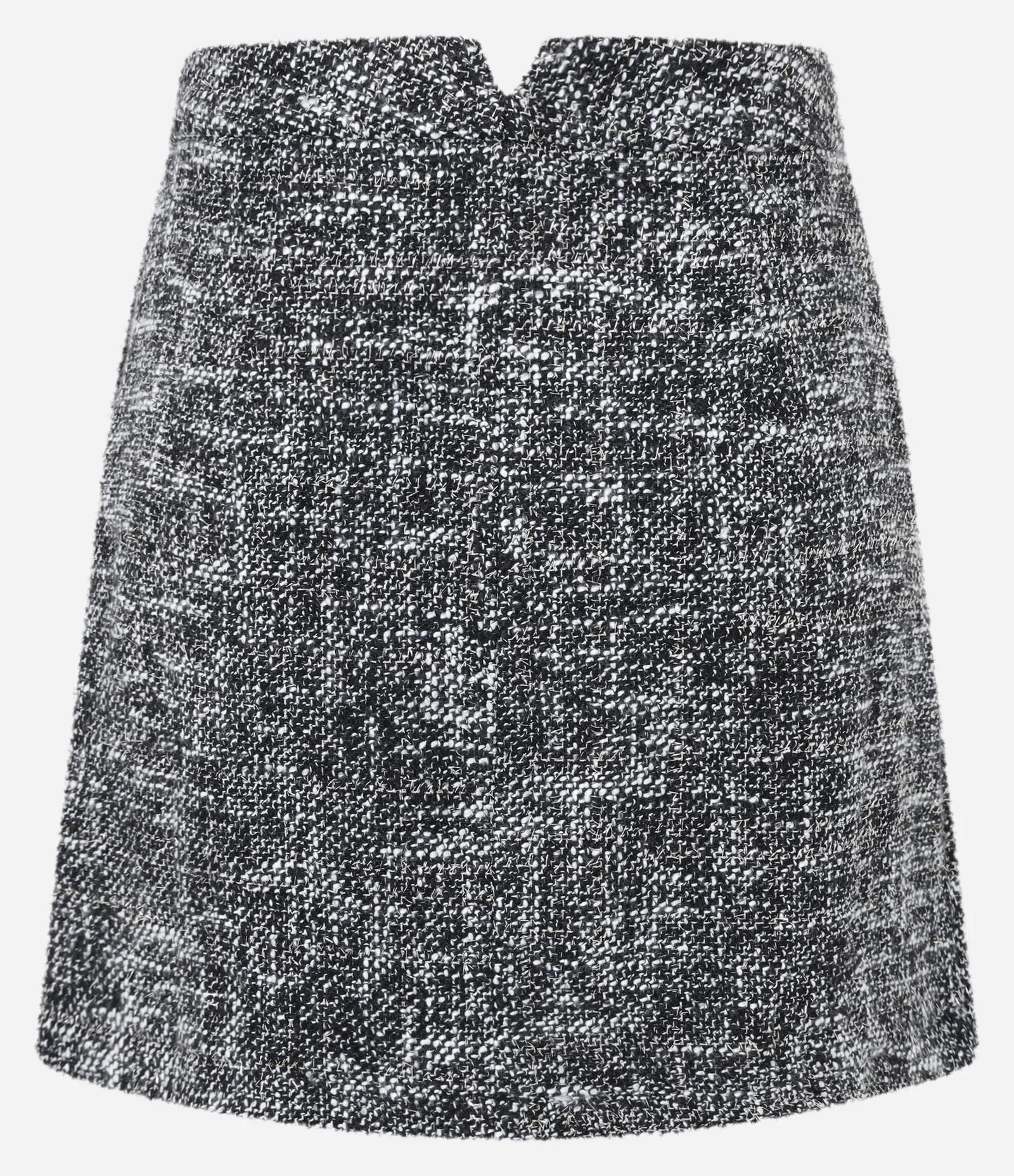 Saia Curta em Tweed com Botões Laterais Preto 8