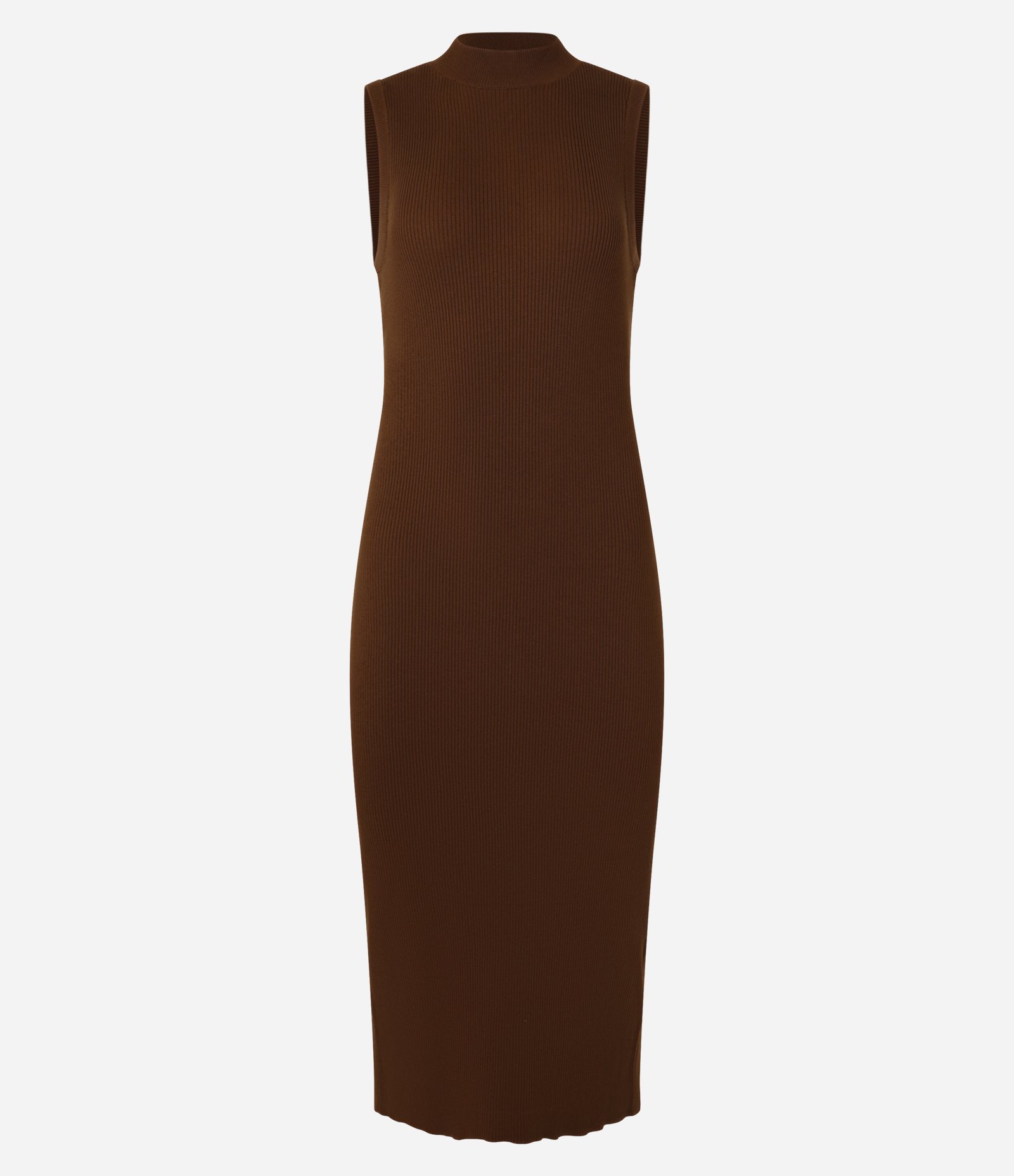Vestido Reto New Midi em Tricô com Textura Canelada Mocha 4
