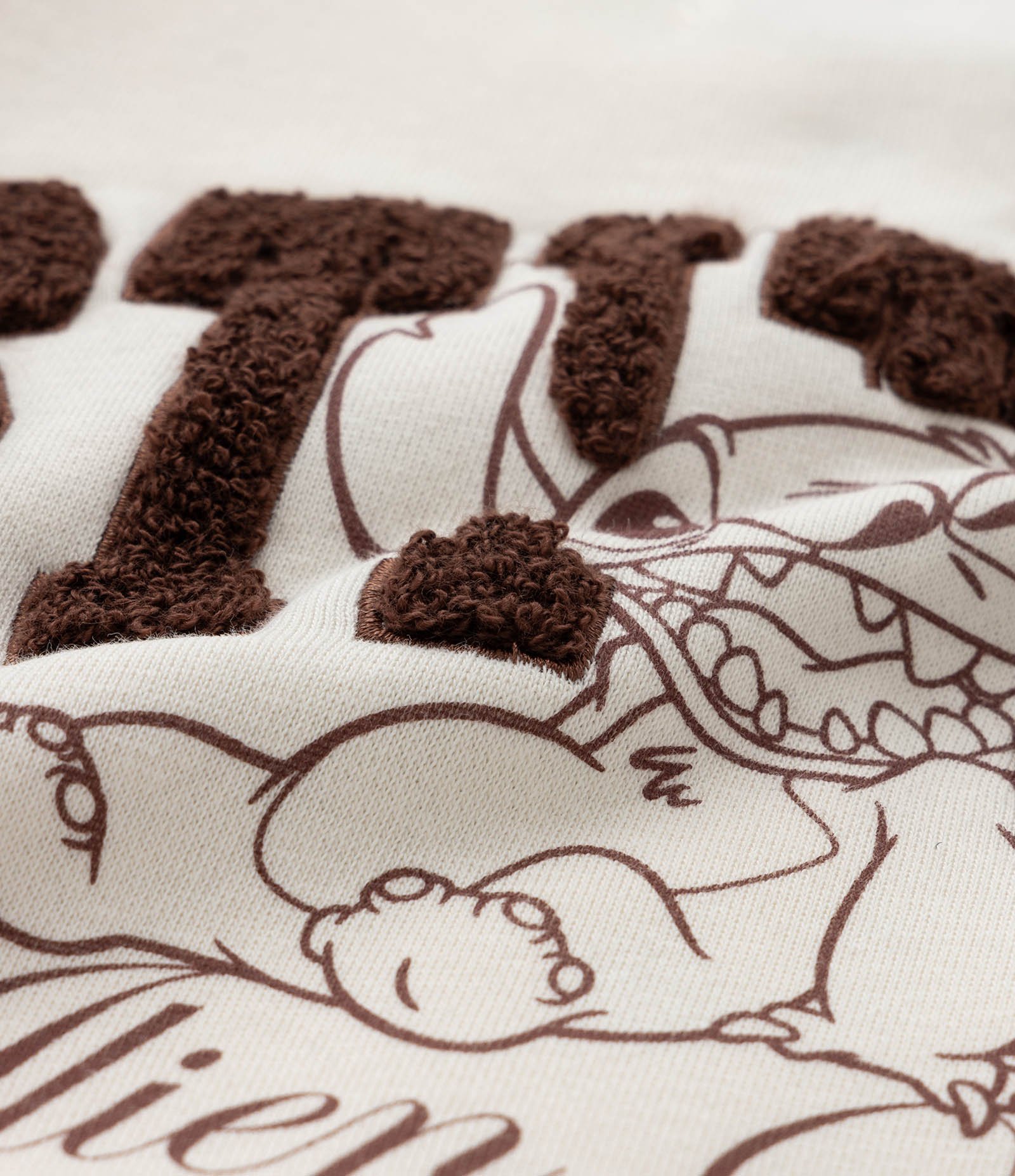 Jaqueta Bomber Infantil com Bordado do Stitch - Tam 5 a 14 Anos Bege 3