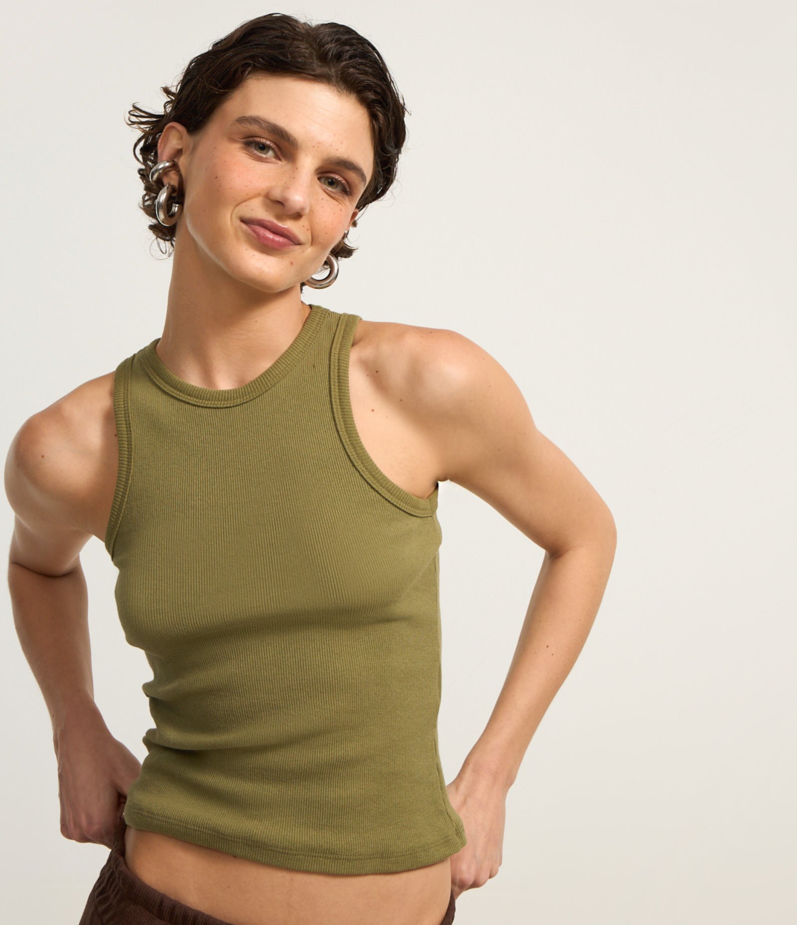 Blusa Regata Básica em Ribana com Leve Textura 3