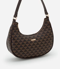 Bolsa Baguete Pequena com Estampa Triângulos