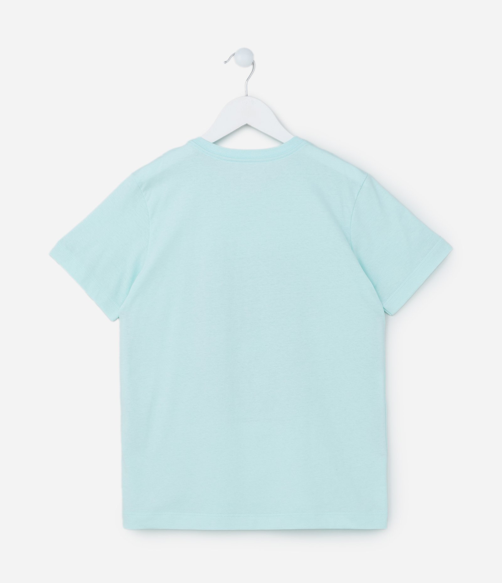 Camiseta Infantil com Estampa de Folhagens - Tam 5 a 14 Anos Azul 2