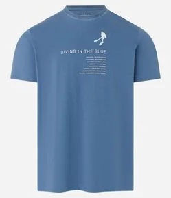 Camiseta Comfort em Algodão com Estampa Lettering