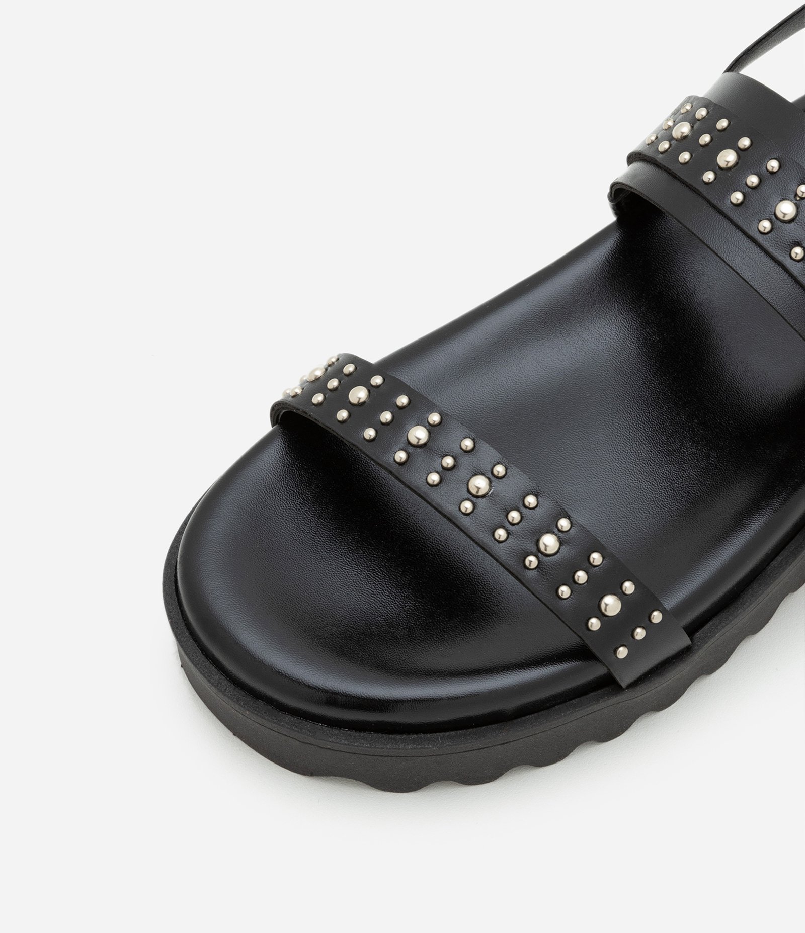 Rasteira em PU com Sola Média e Fivela Western Preto 6