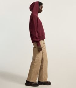 Casaco Fechado Básico em Moletom com Forro Fleece