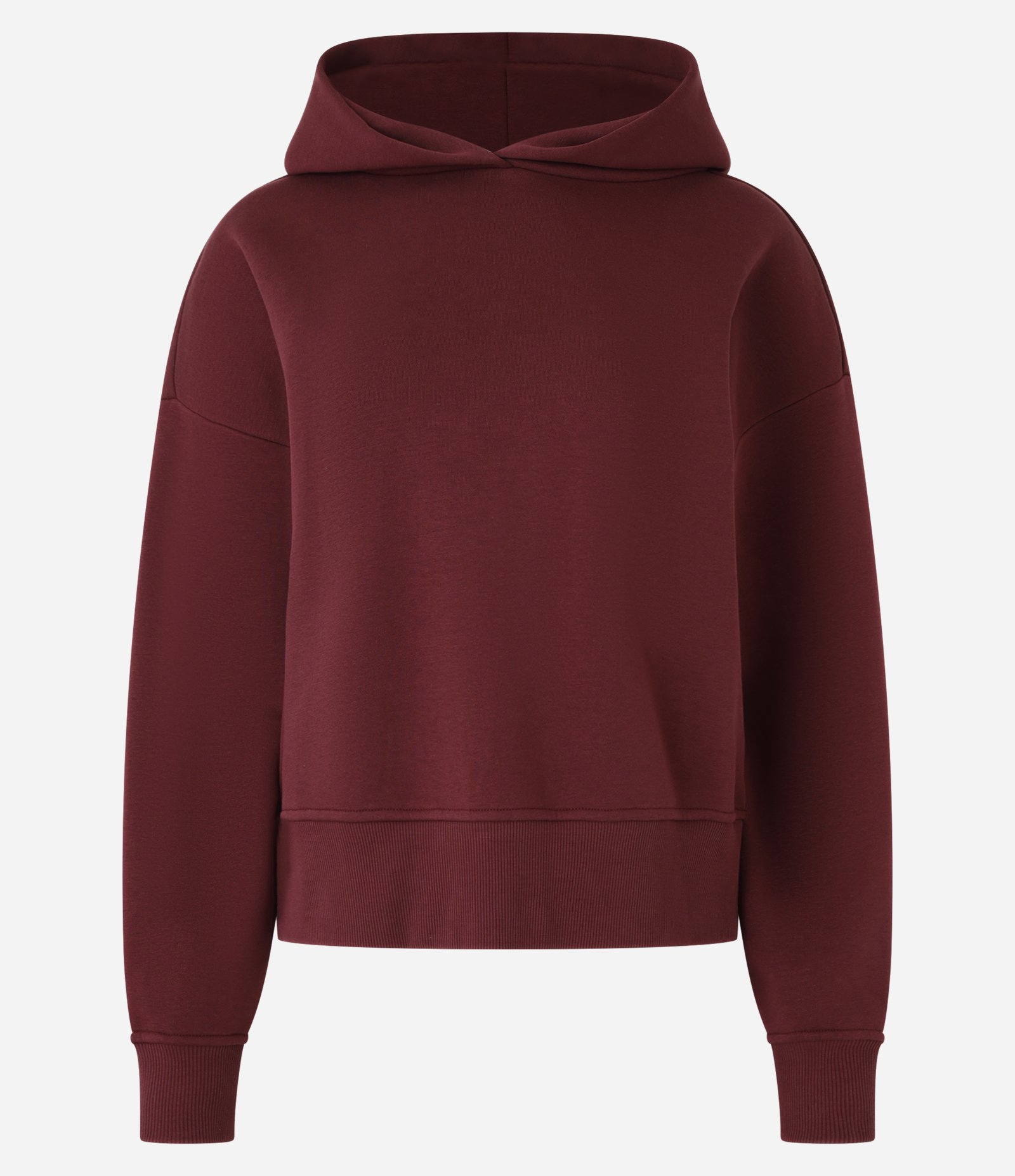 Casaco Fechado Básico em Moletom com Forro Fleece Bordô 5