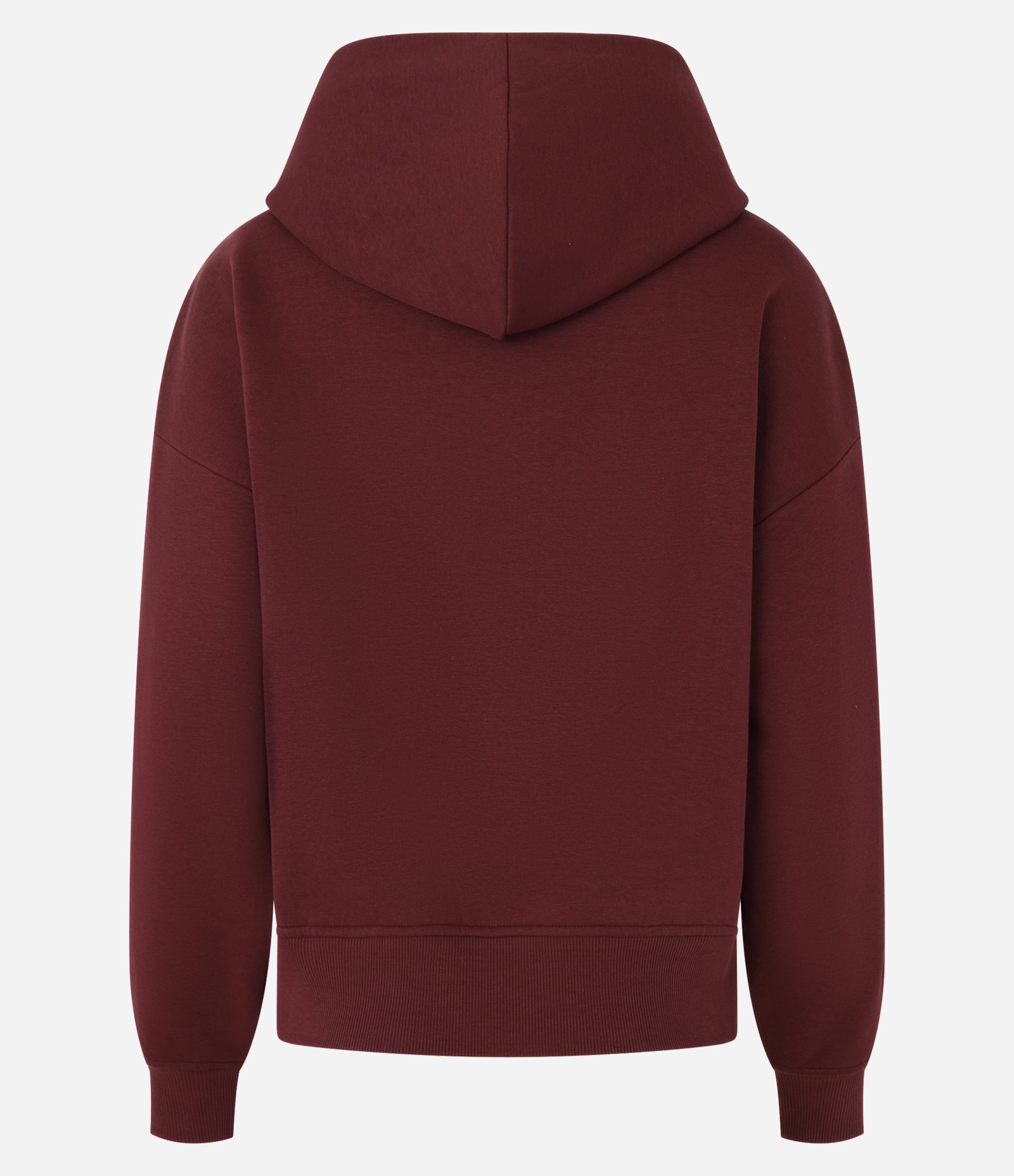 Casaco Fechado Básico em Moletom com Forro Fleece Bordô 6