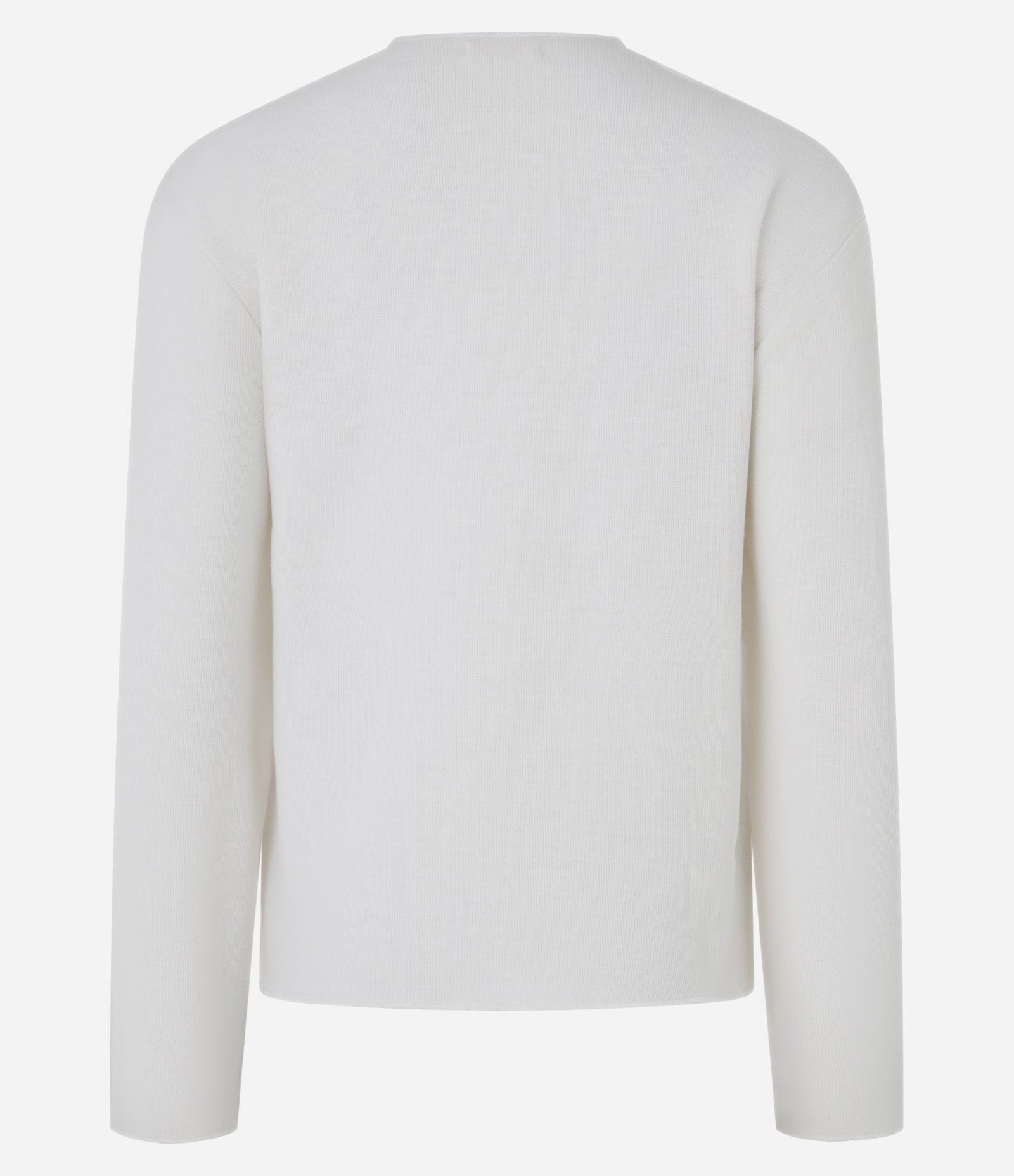 Blusa em Moletinho com Friso Frontal e Gola Média Off White 7