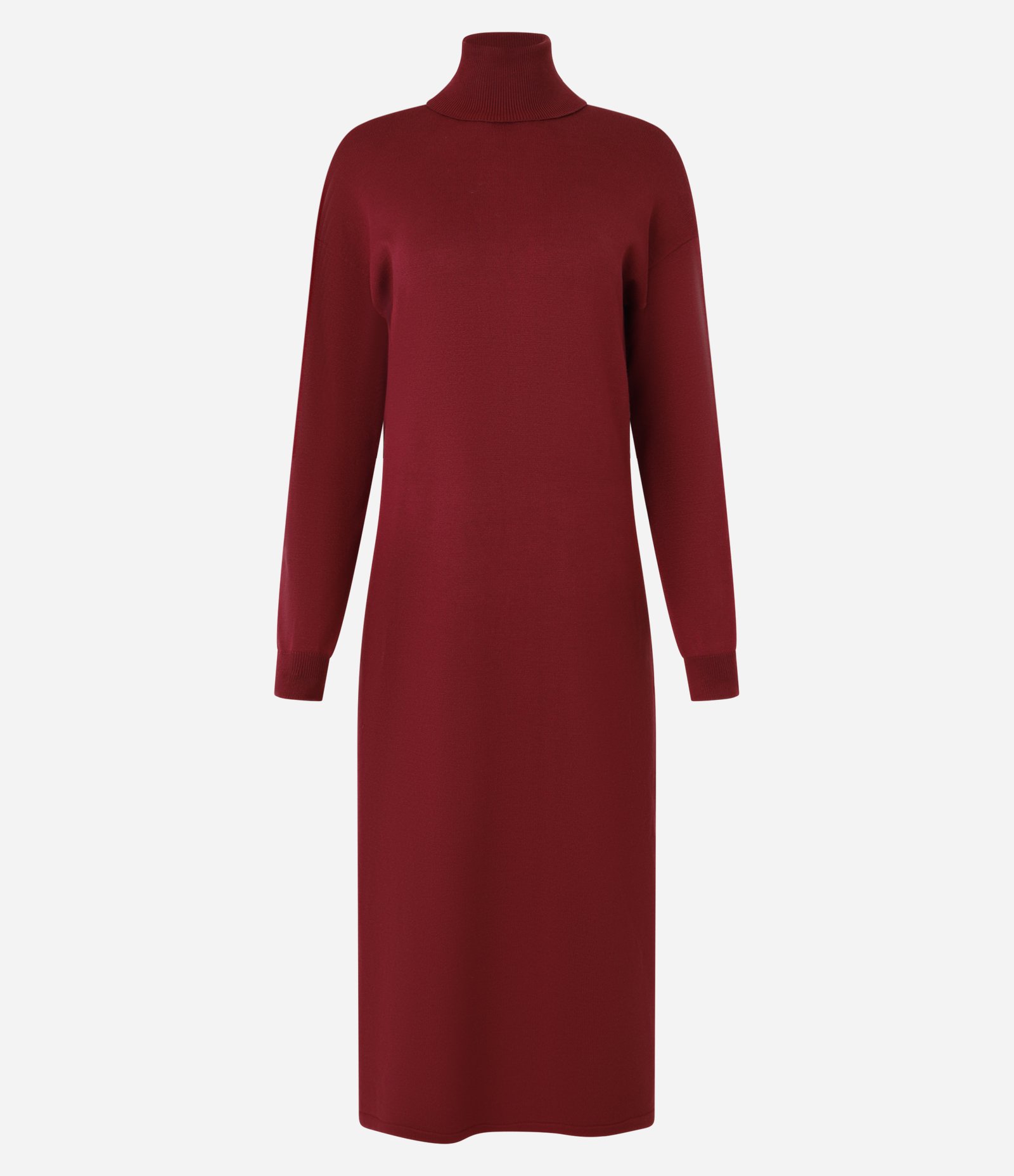 Vestido Midi em Tricô com Gola Alta e Manga Longa Vermelho 6